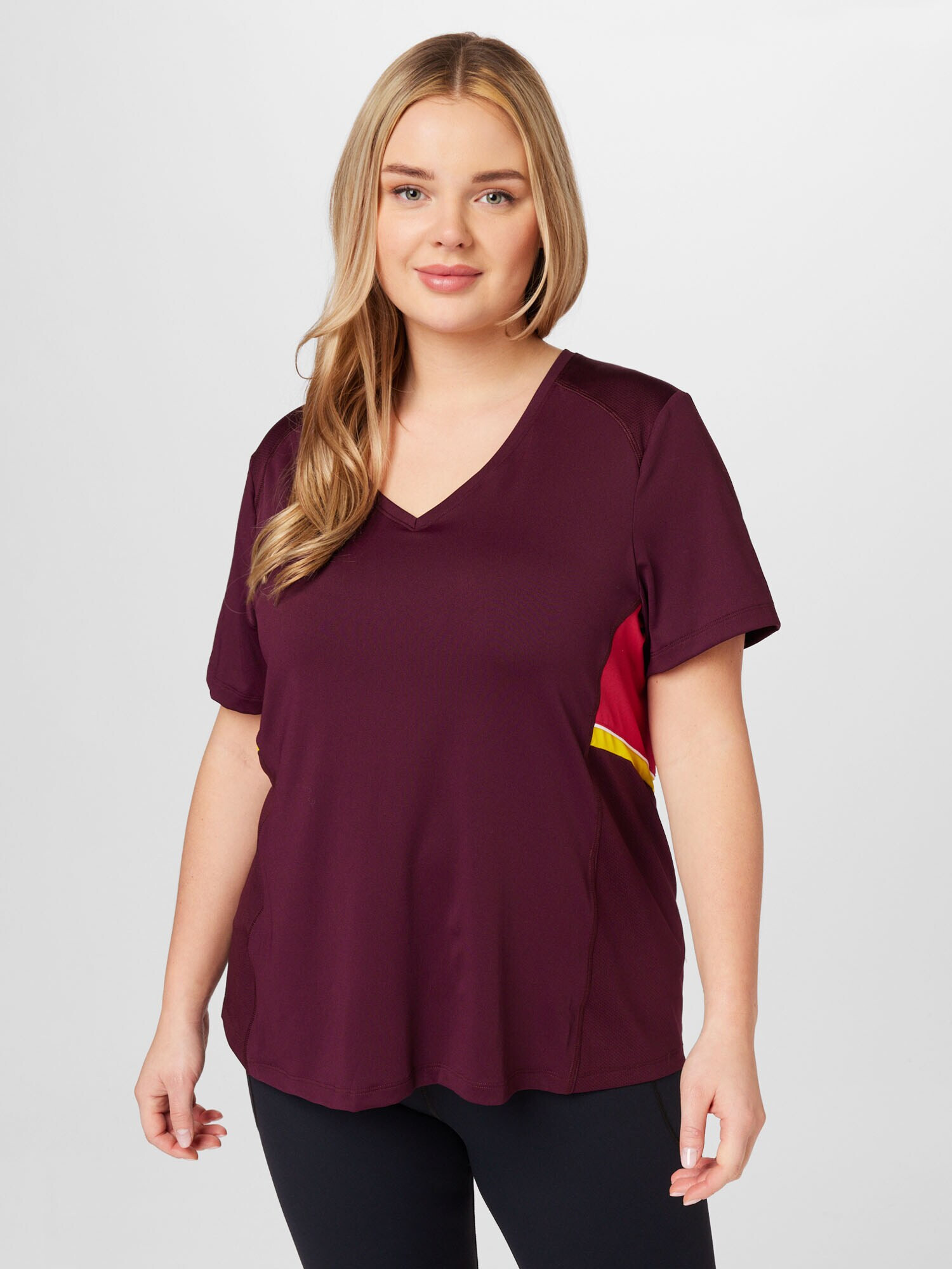 Esprit Sport Curvy Tricou galben miere / roșu bordeaux / roşu închis - Pled.ro