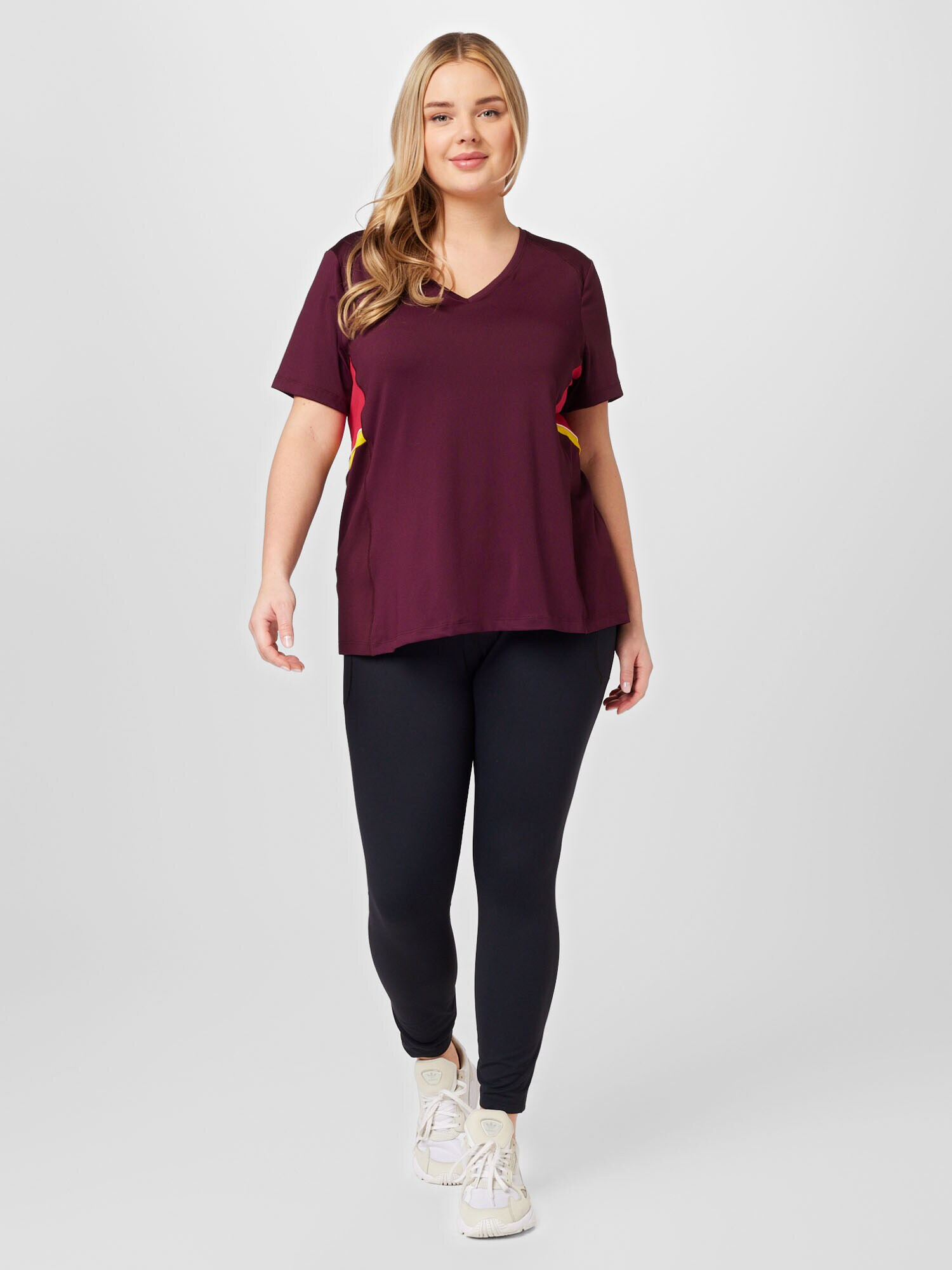 Esprit Sport Curvy Tricou galben miere / roșu bordeaux / roşu închis - Pled.ro