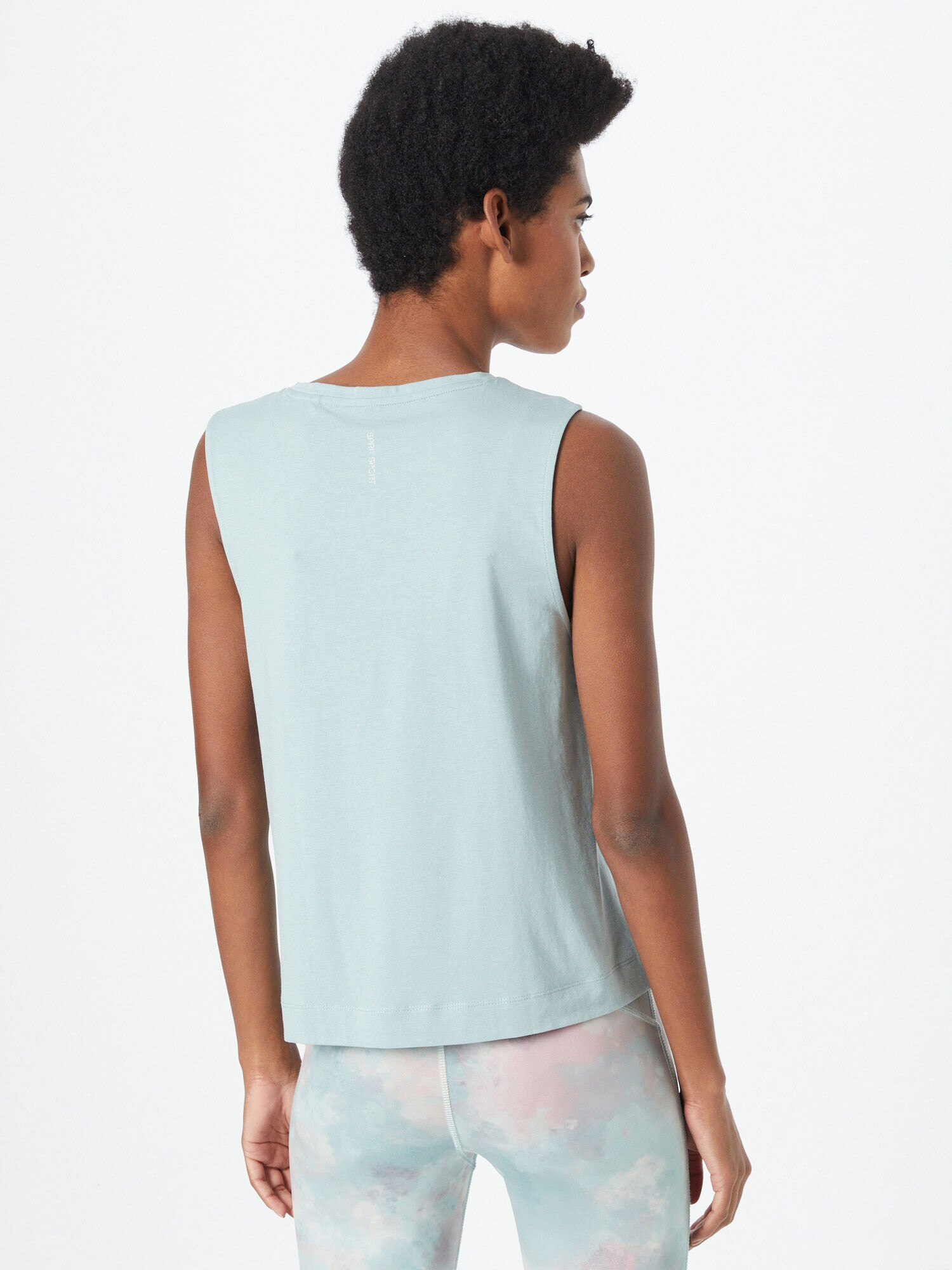 ESPRIT SPORT Sport top verde pastel / alb - Pled.ro