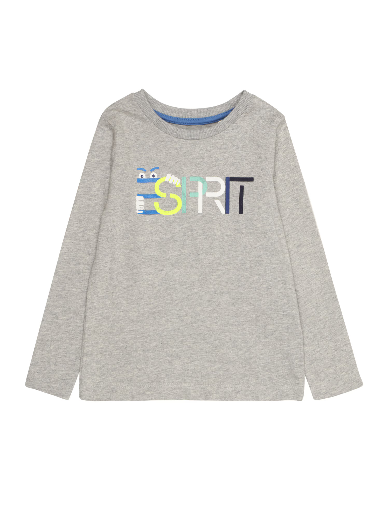 ESPRIT Tricou albastru / galben neon / gri / negru - Pled.ro