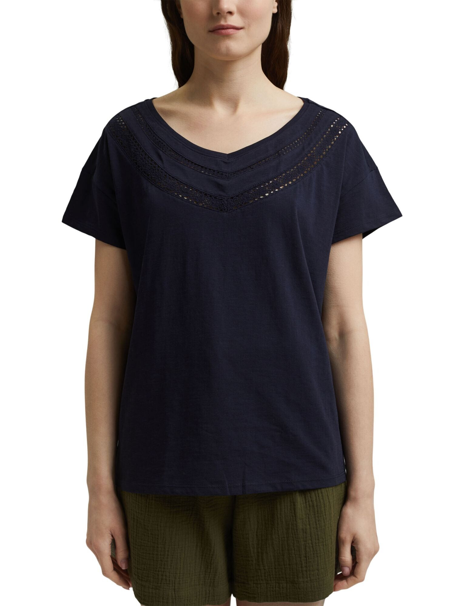 ESPRIT Tricou albastru noapte - Pled.ro