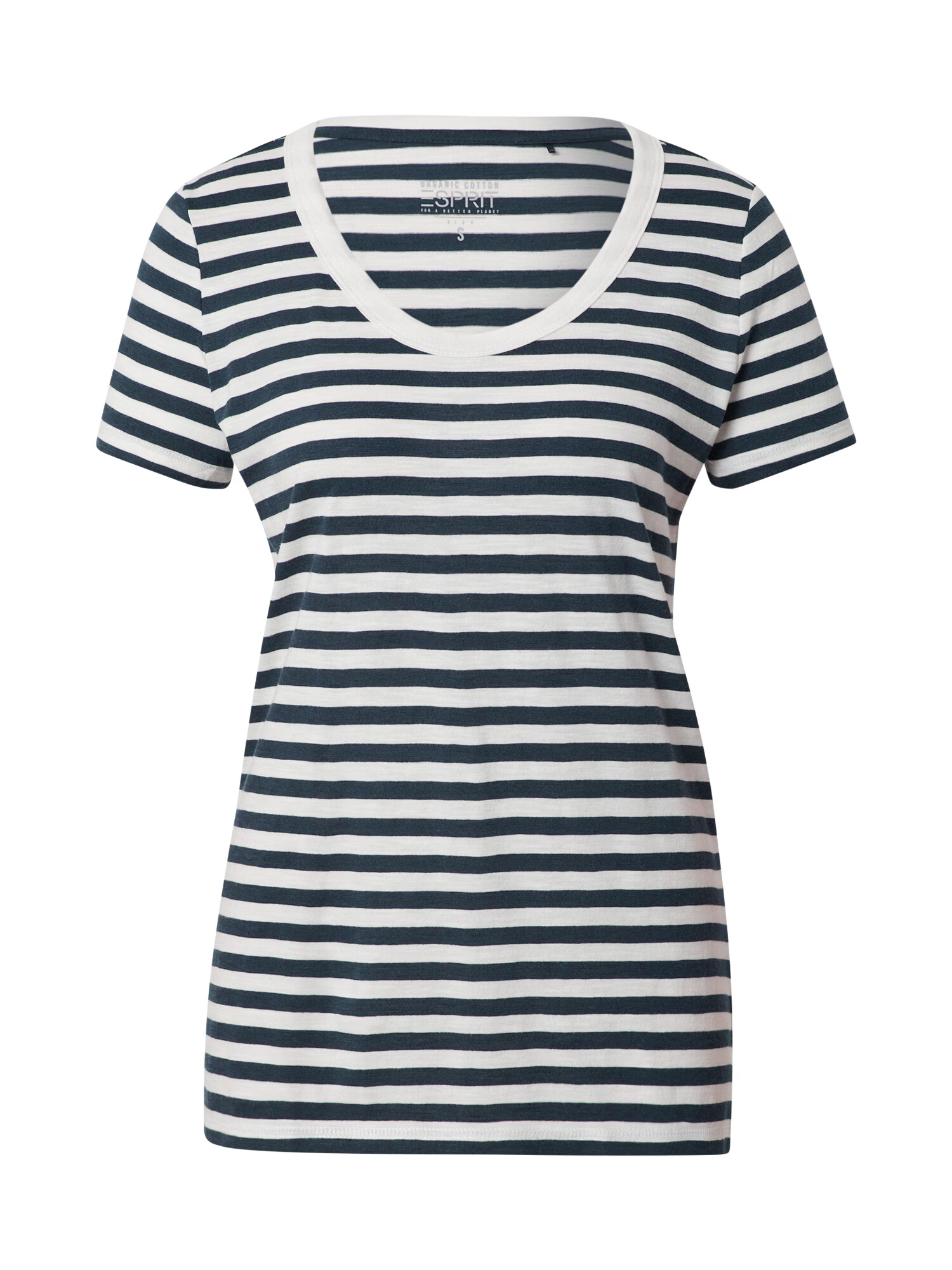 ESPRIT Tricou bleumarin / alb - Pled.ro