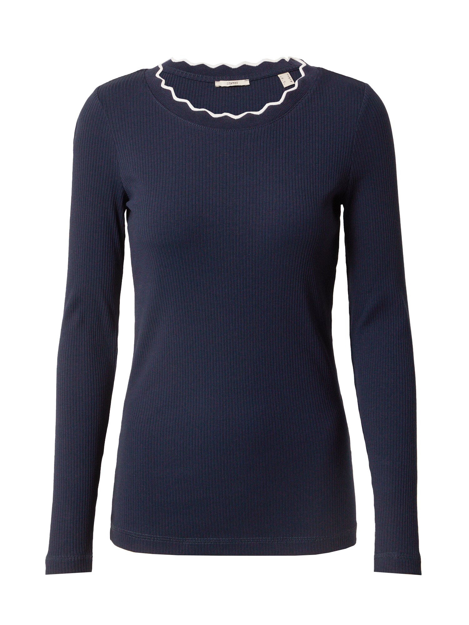 ESPRIT Tricou bleumarin / alb - Pled.ro