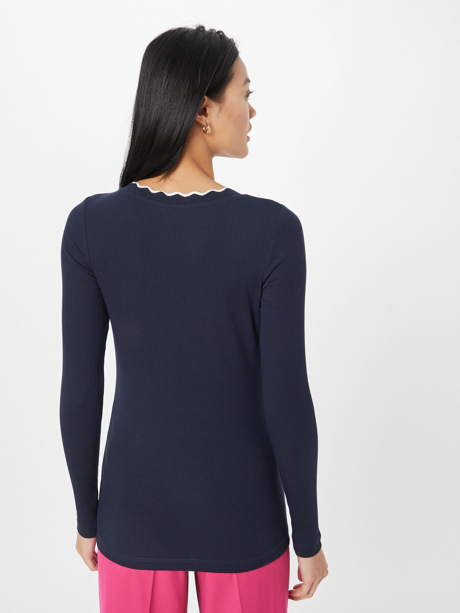 ESPRIT Tricou bleumarin / alb - Pled.ro