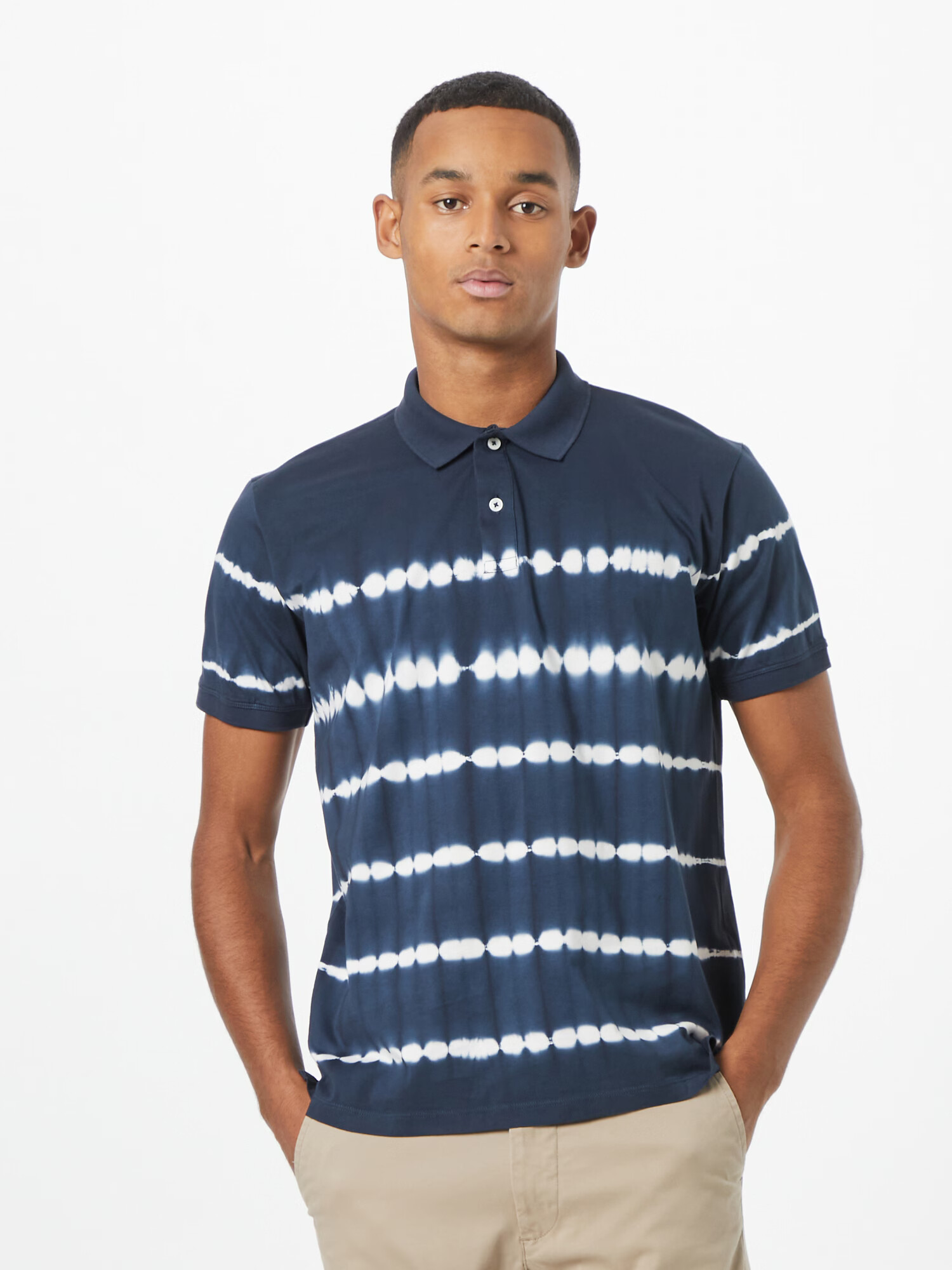 ESPRIT Tricou bleumarin / alb - Pled.ro