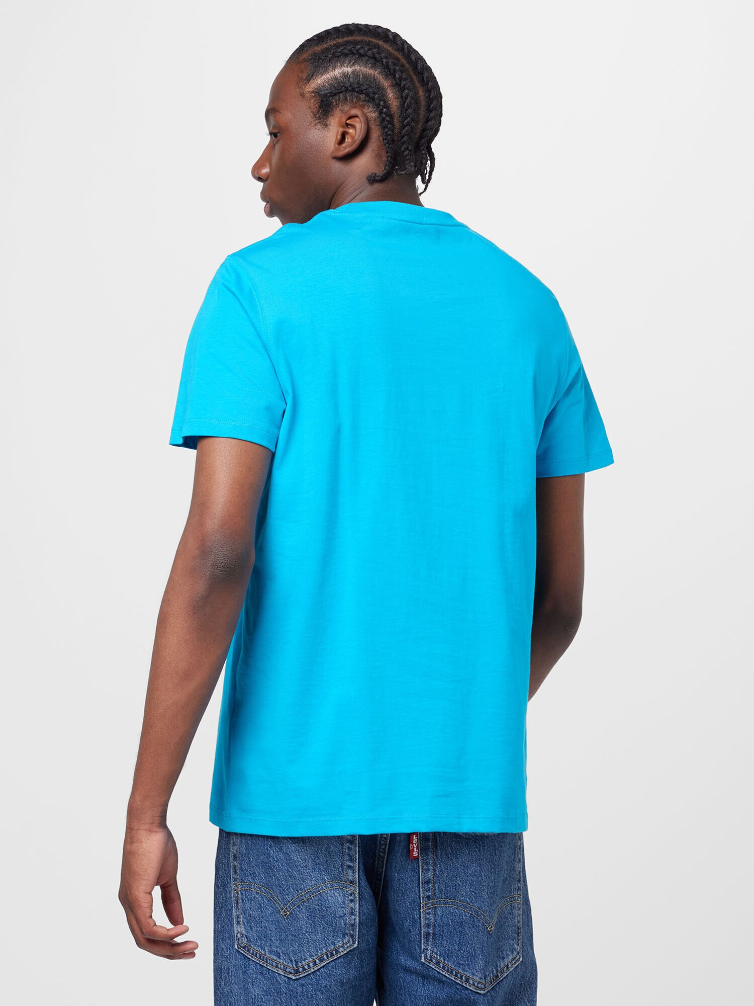 ESPRIT Tricou cyan / alb - Pled.ro