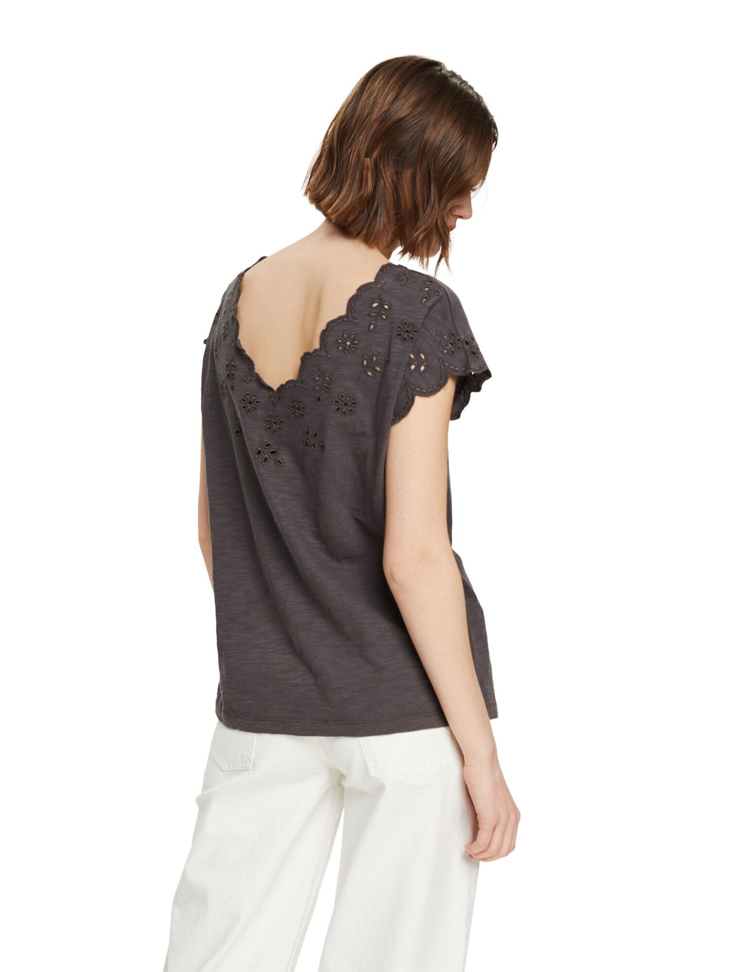 ESPRIT Tricou gri metalic - Pled.ro