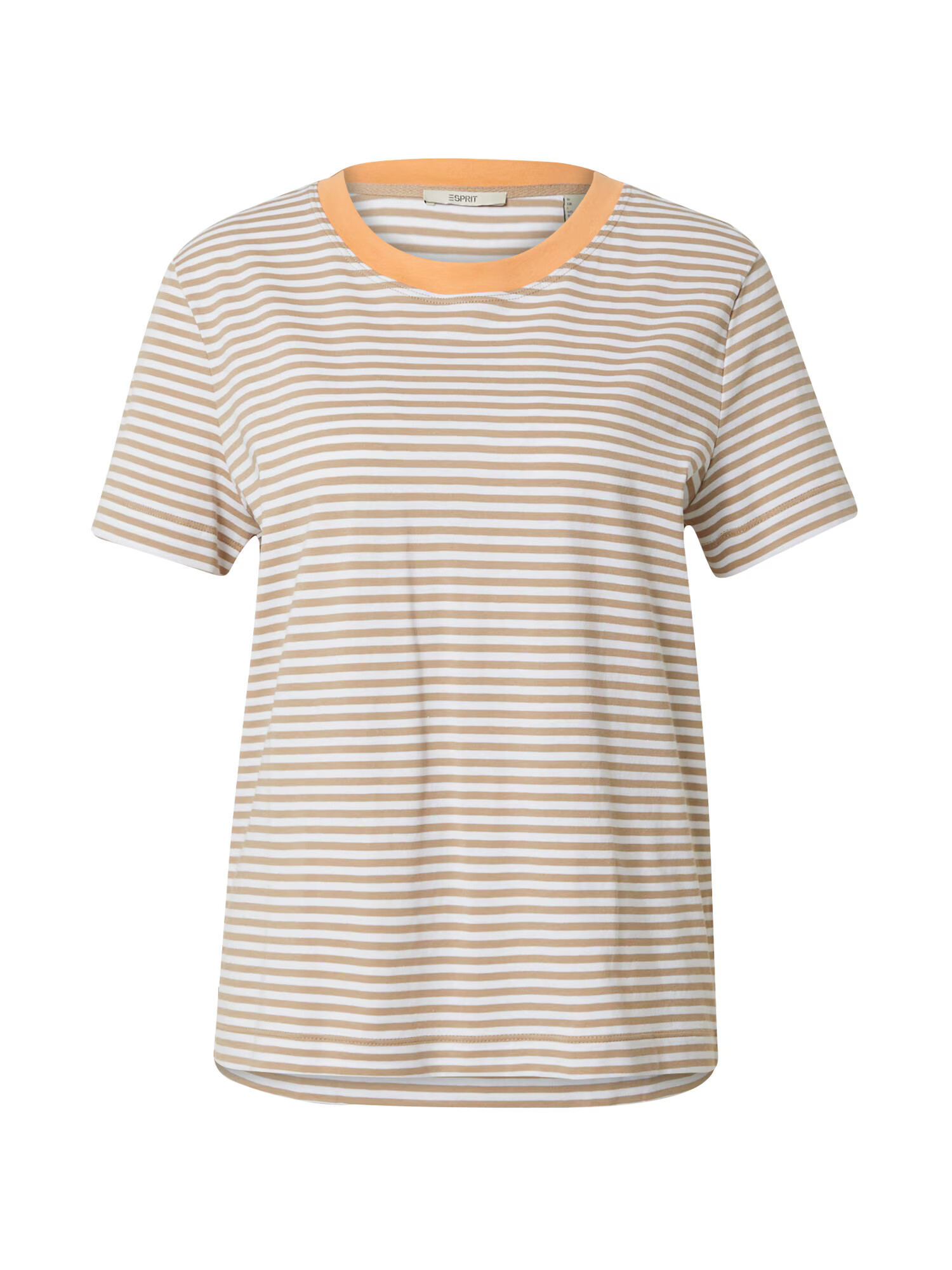 ESPRIT Tricou gri taupe / portocaliu / alb - Pled.ro