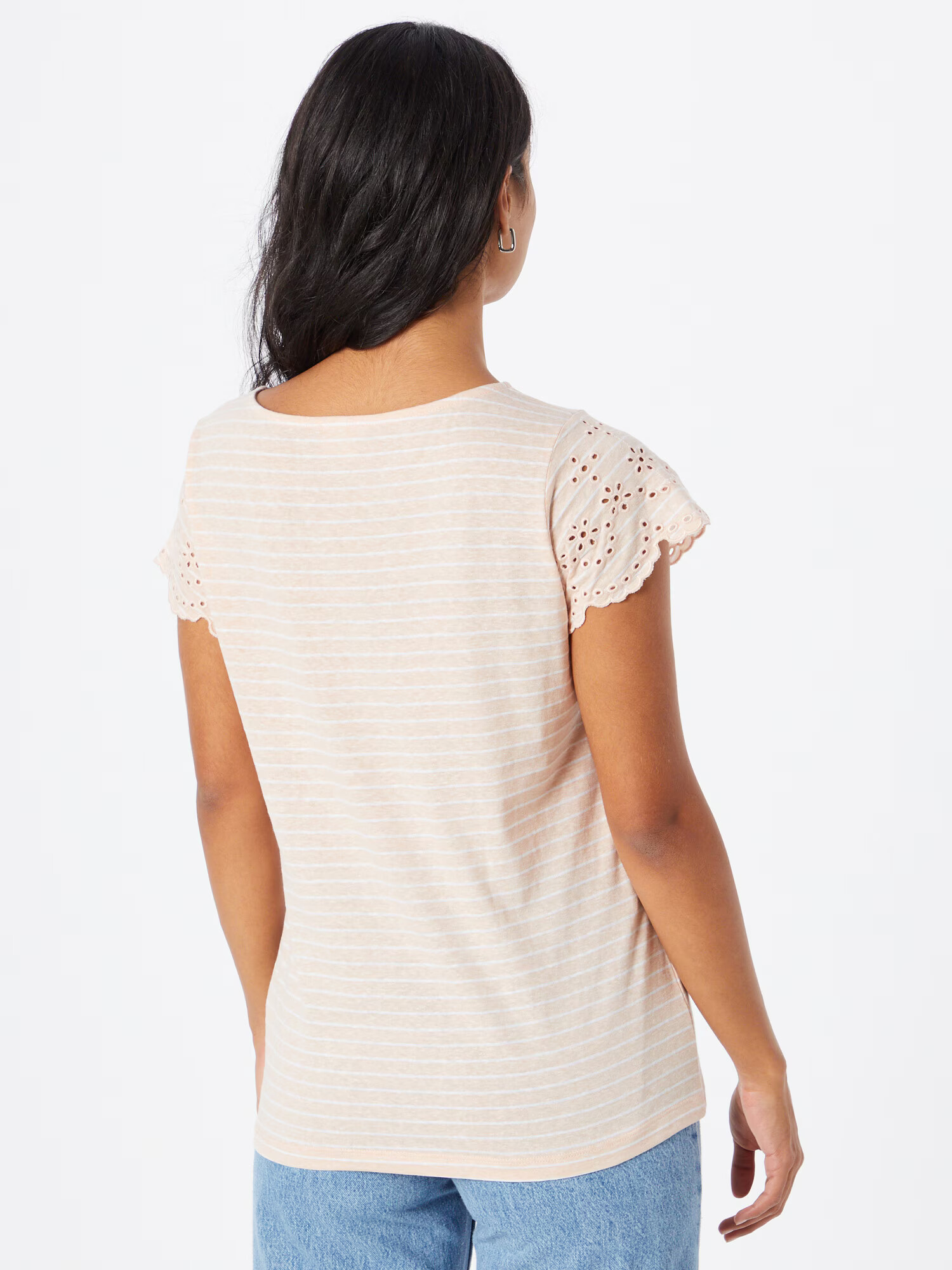 ESPRIT Tricou rosé / alb - Pled.ro