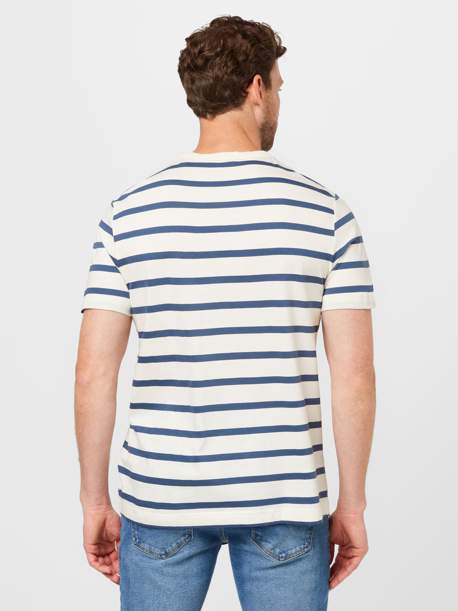 ESPRIT Tricou 'Sus' albastru / alb - Pled.ro