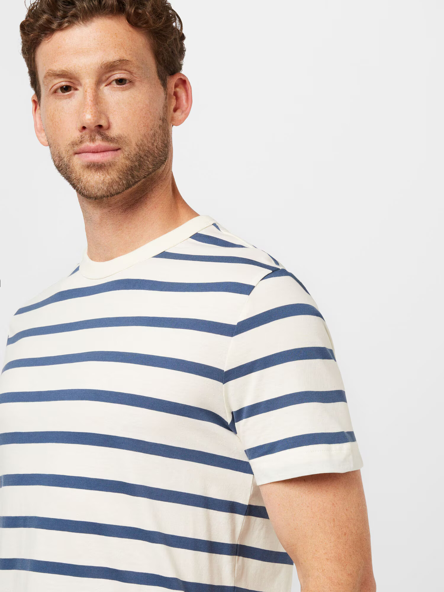 ESPRIT Tricou 'Sus' albastru / alb - Pled.ro