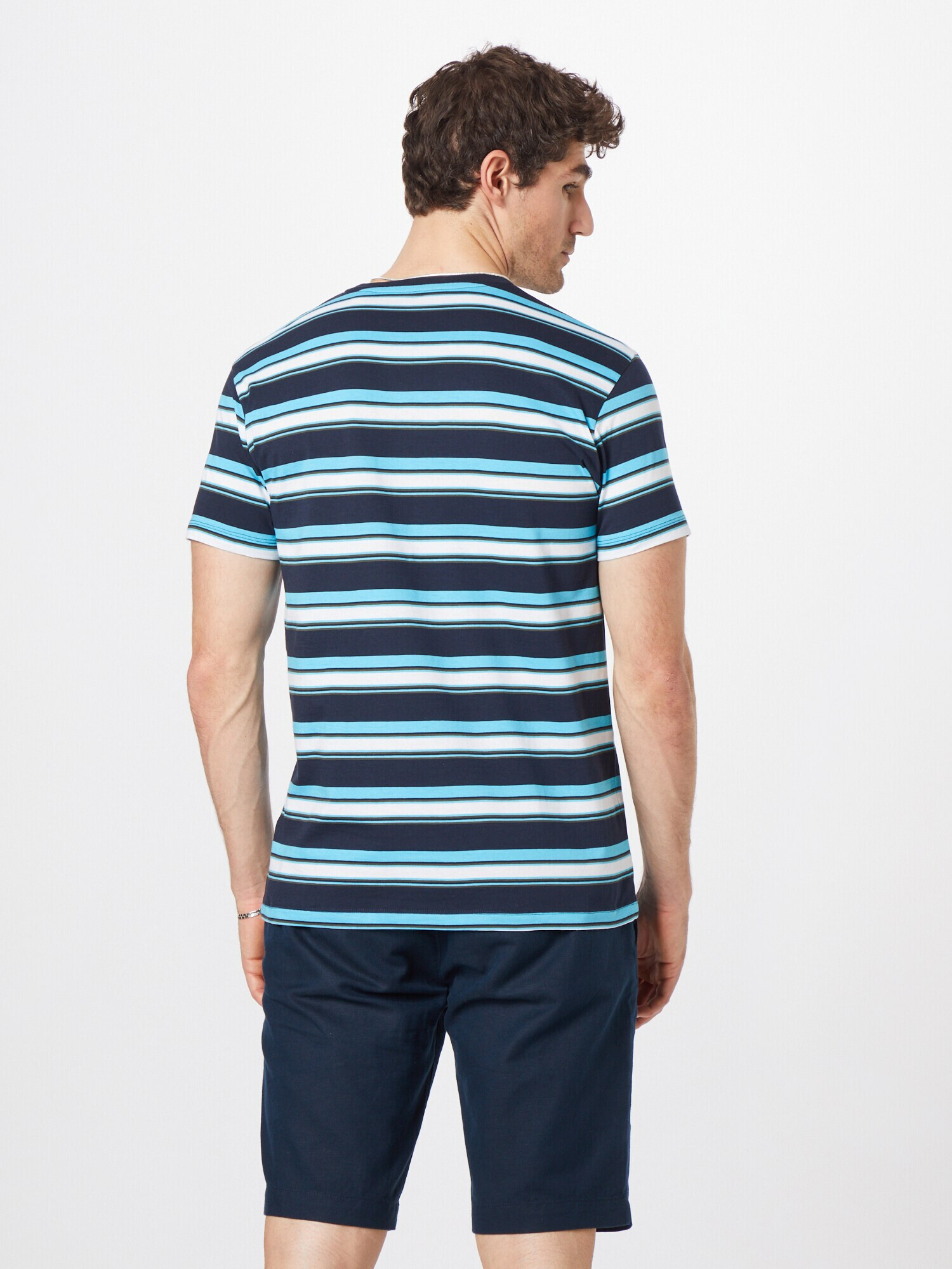 ESPRIT Tricou 'Sus' bleumarin / albastru aqua / gri închis / alb - Pled.ro