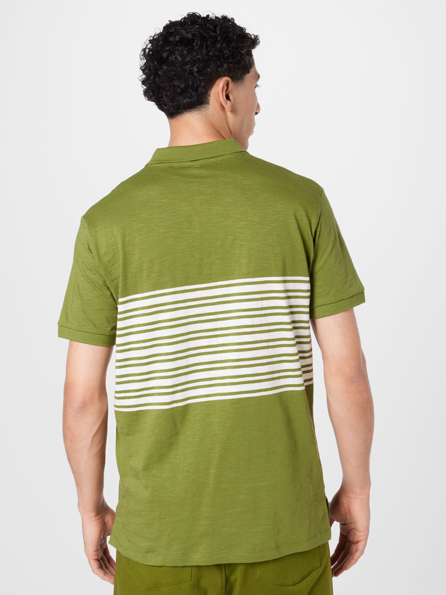 ESPRIT Tricou verde / alb - Pled.ro