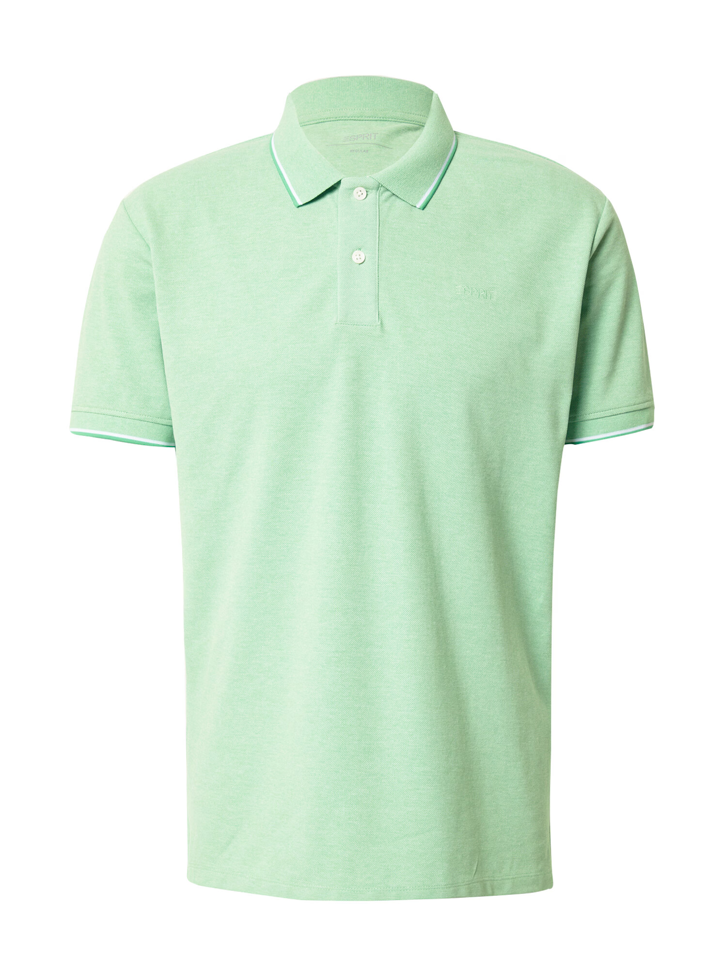 ESPRIT Tricou verde deschis / alb - Pled.ro