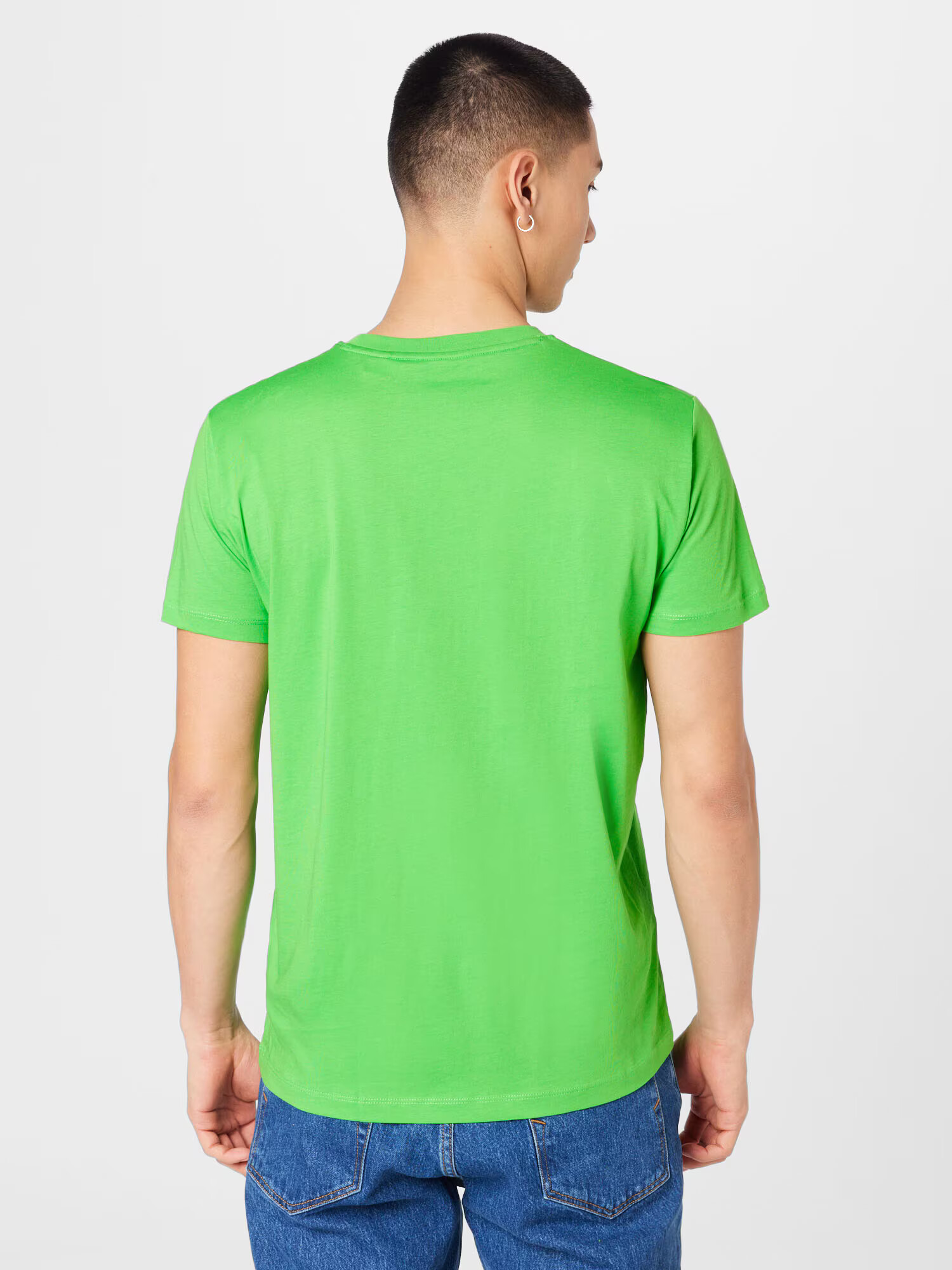 ESPRIT Tricou verde iarbă / alb - Pled.ro