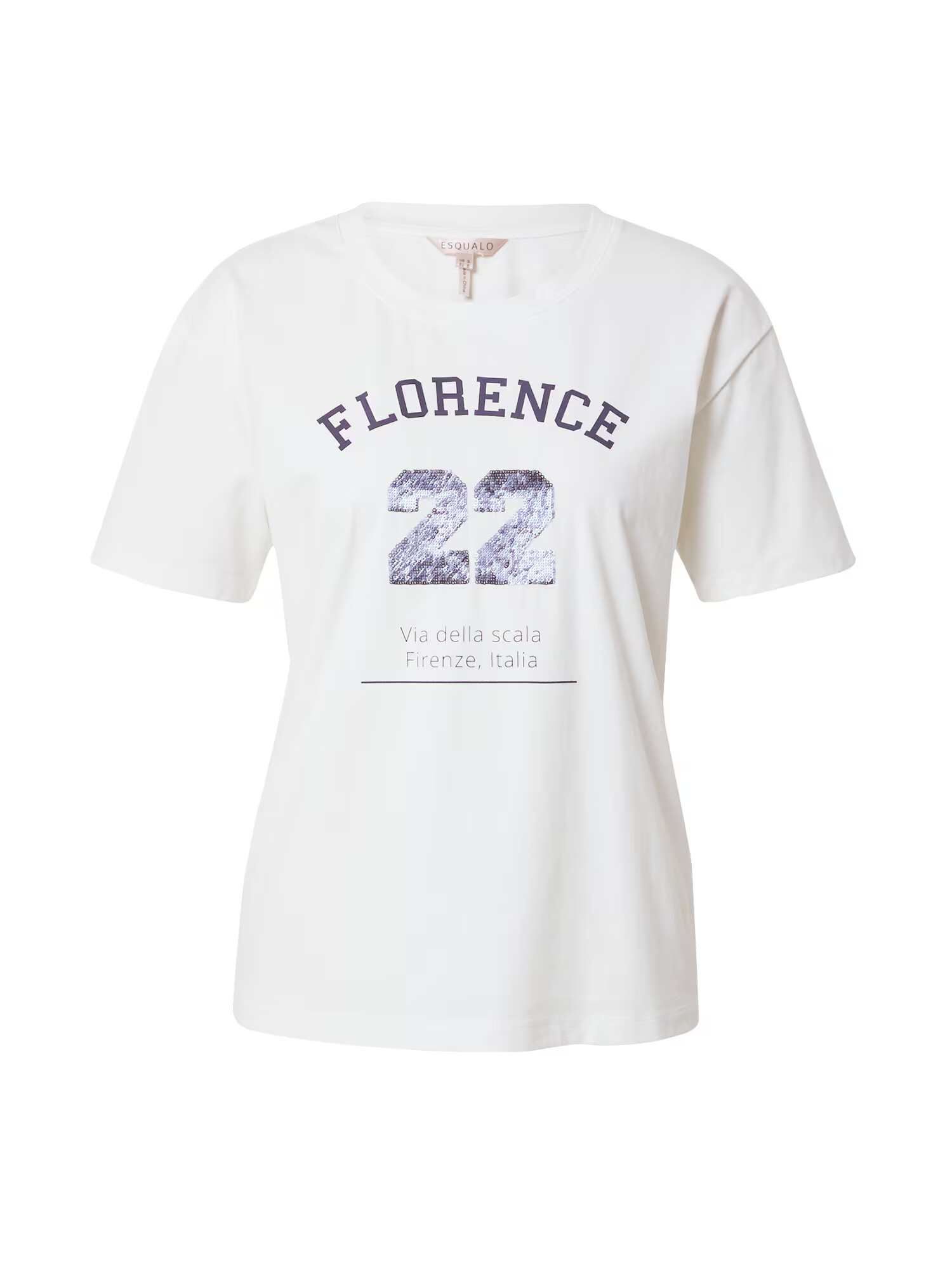 Esqualo Tricou 'Florence' albastru marin / alb murdar - Pled.ro