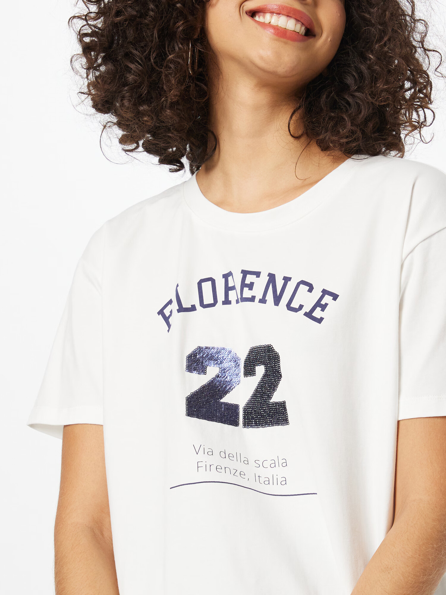 Esqualo Tricou 'Florence' albastru marin / alb murdar - Pled.ro