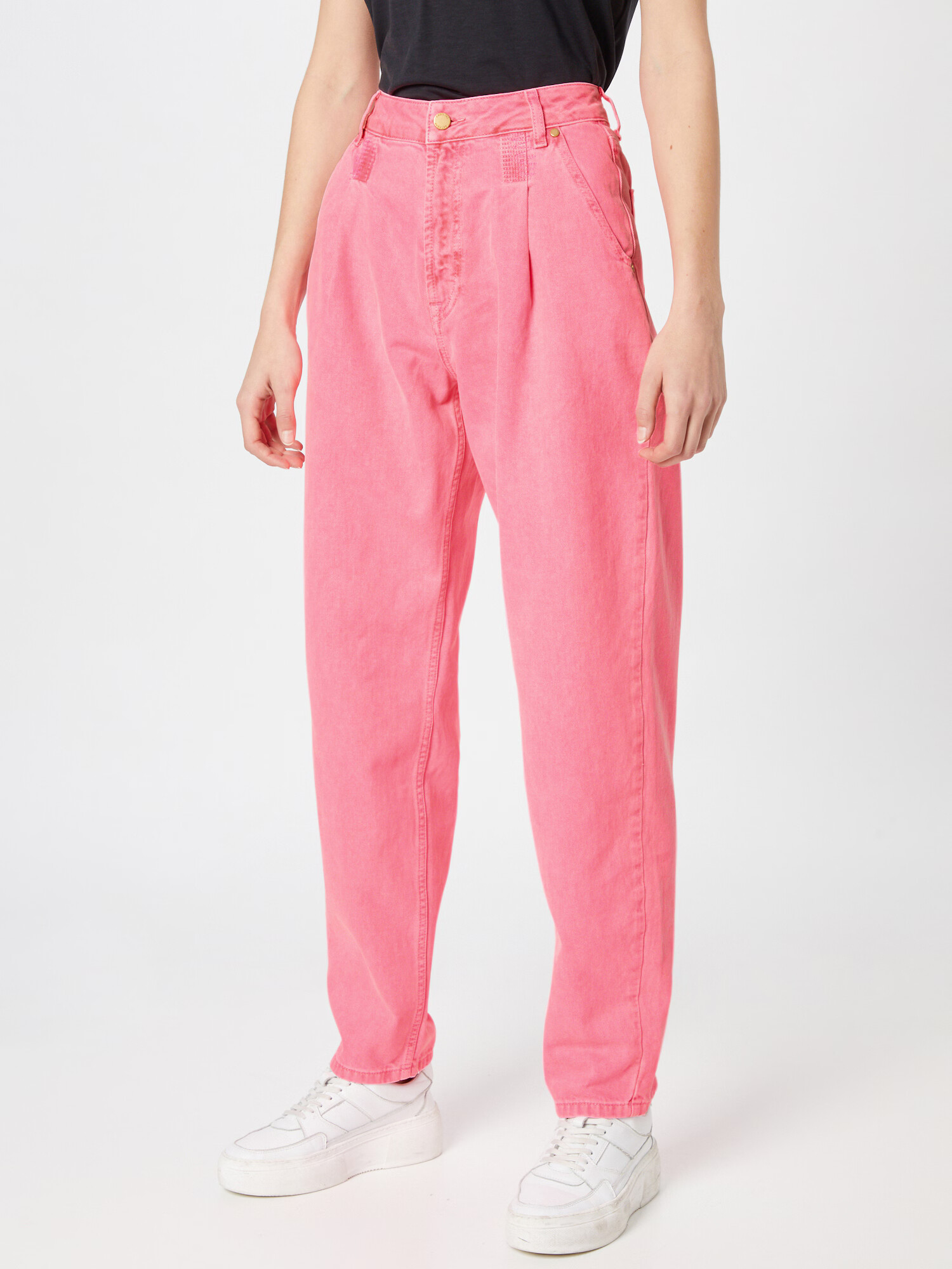 Essentiel Antwerp Pantaloni cu cute 'BITTO' roz deschis - Pled.ro