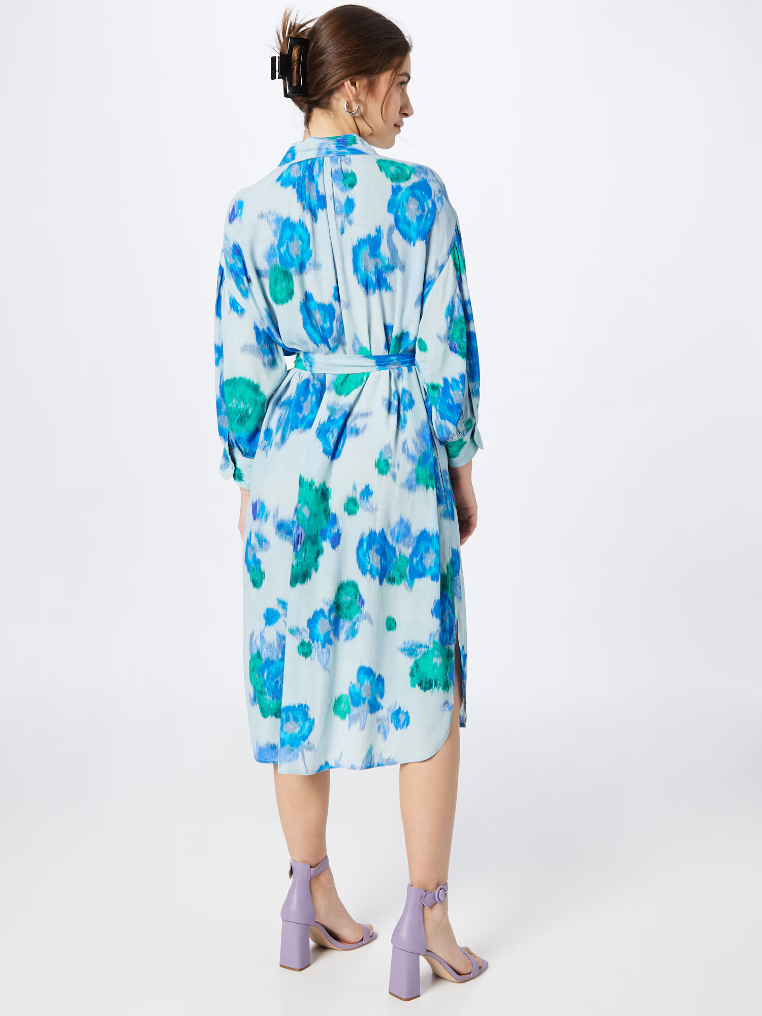 Essentiel Antwerp Rochie tip bluză 'BERRIES' albastru / albastru pastel / gri / verde - Pled.ro