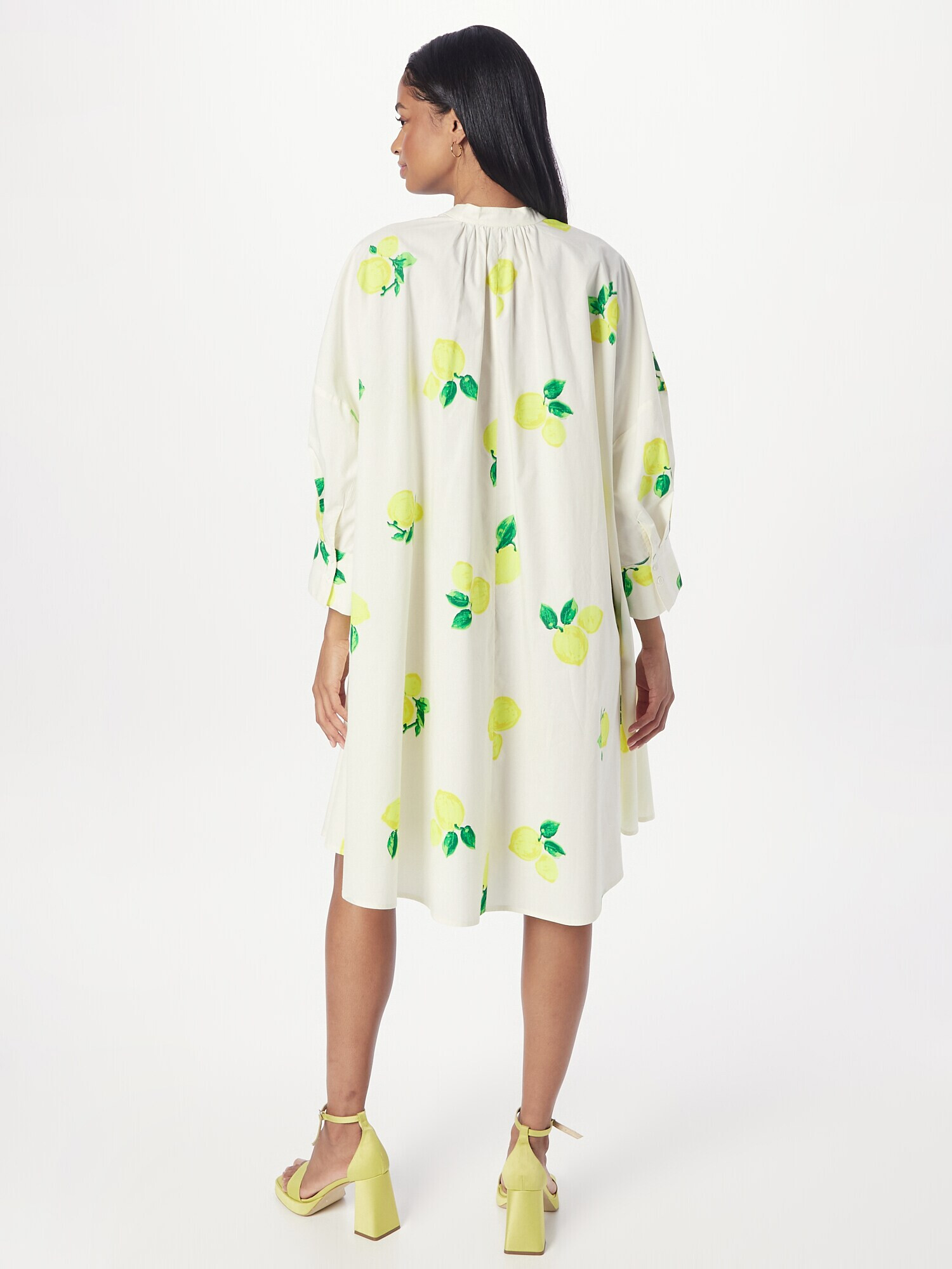 Essentiel Antwerp Rochie tip bluză 'Dimi' galben citron / verde / alb - Pled.ro