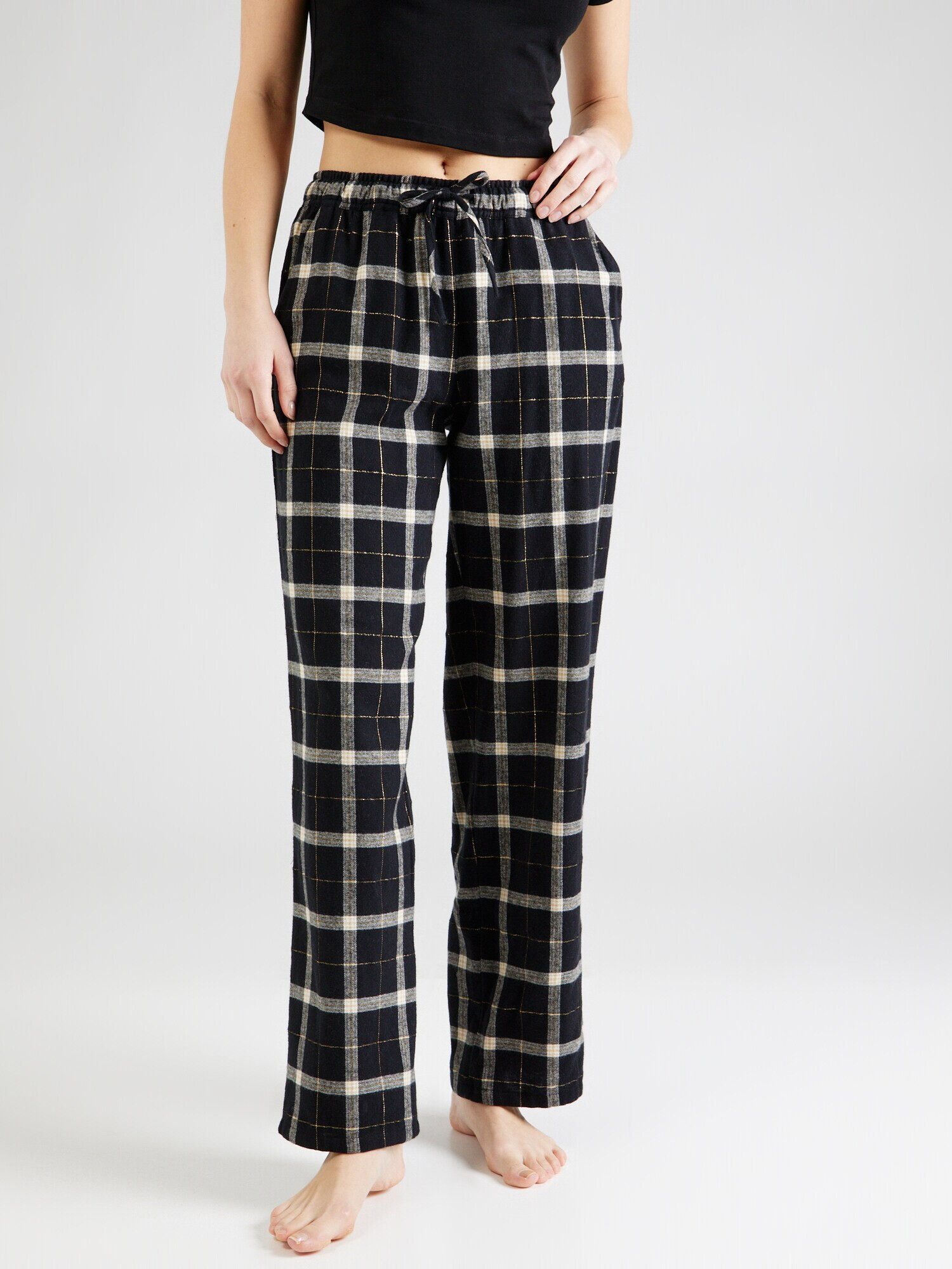 ETAM Pantaloni de pijama 'NATANE' bej / auriu / negru - Pled.ro