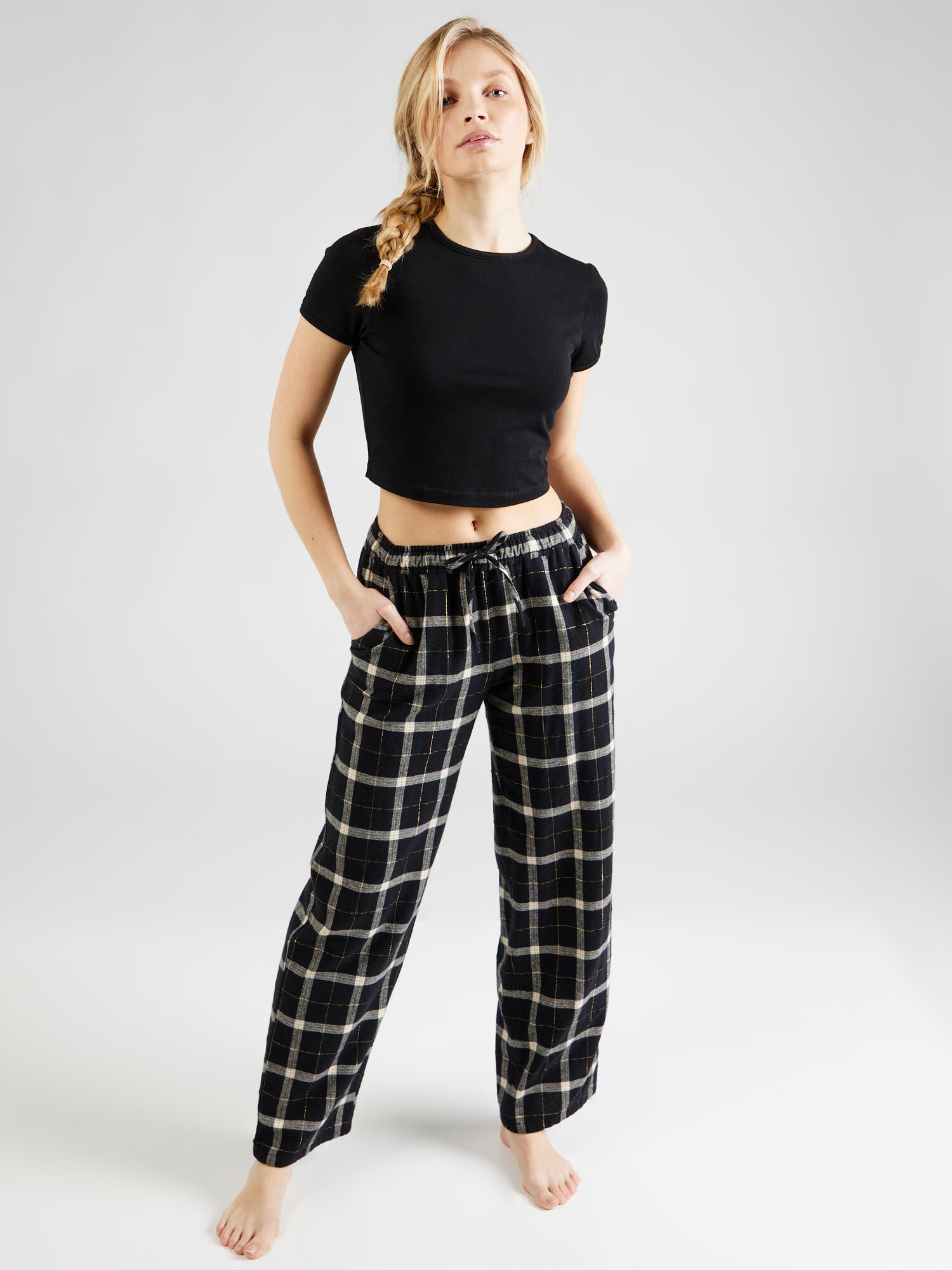 ETAM Pantaloni de pijama 'NATANE' bej / auriu / negru - Pled.ro