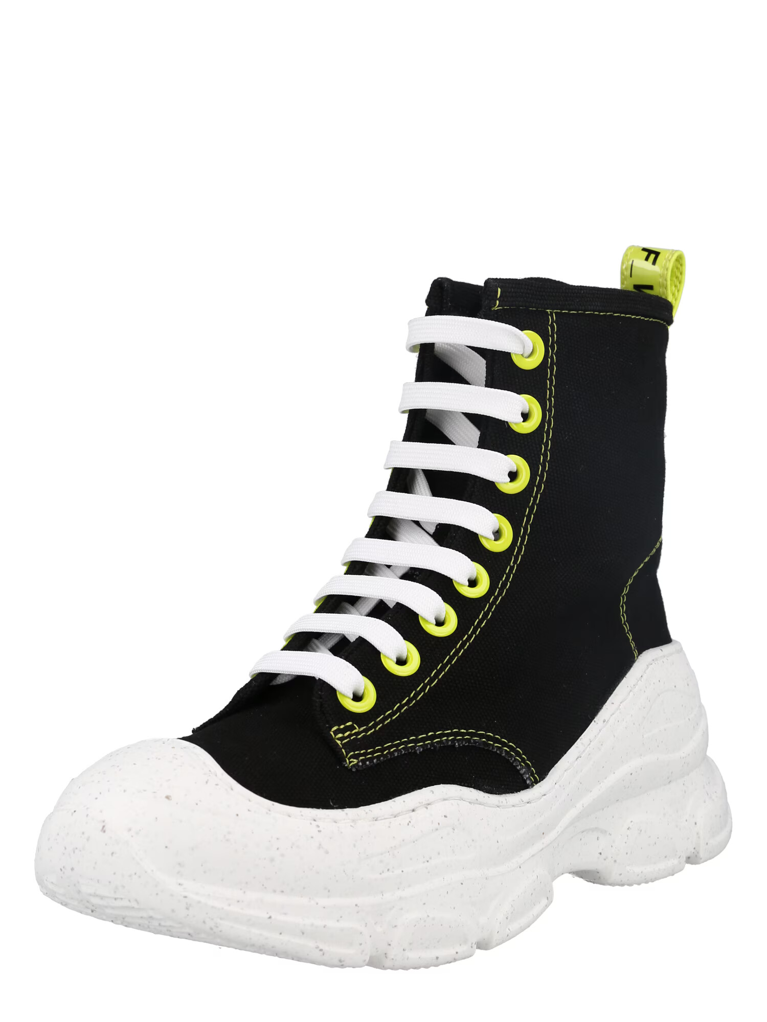 F_WD Sneaker înalt 'EVE' galben neon / negru / alb - Pled.ro