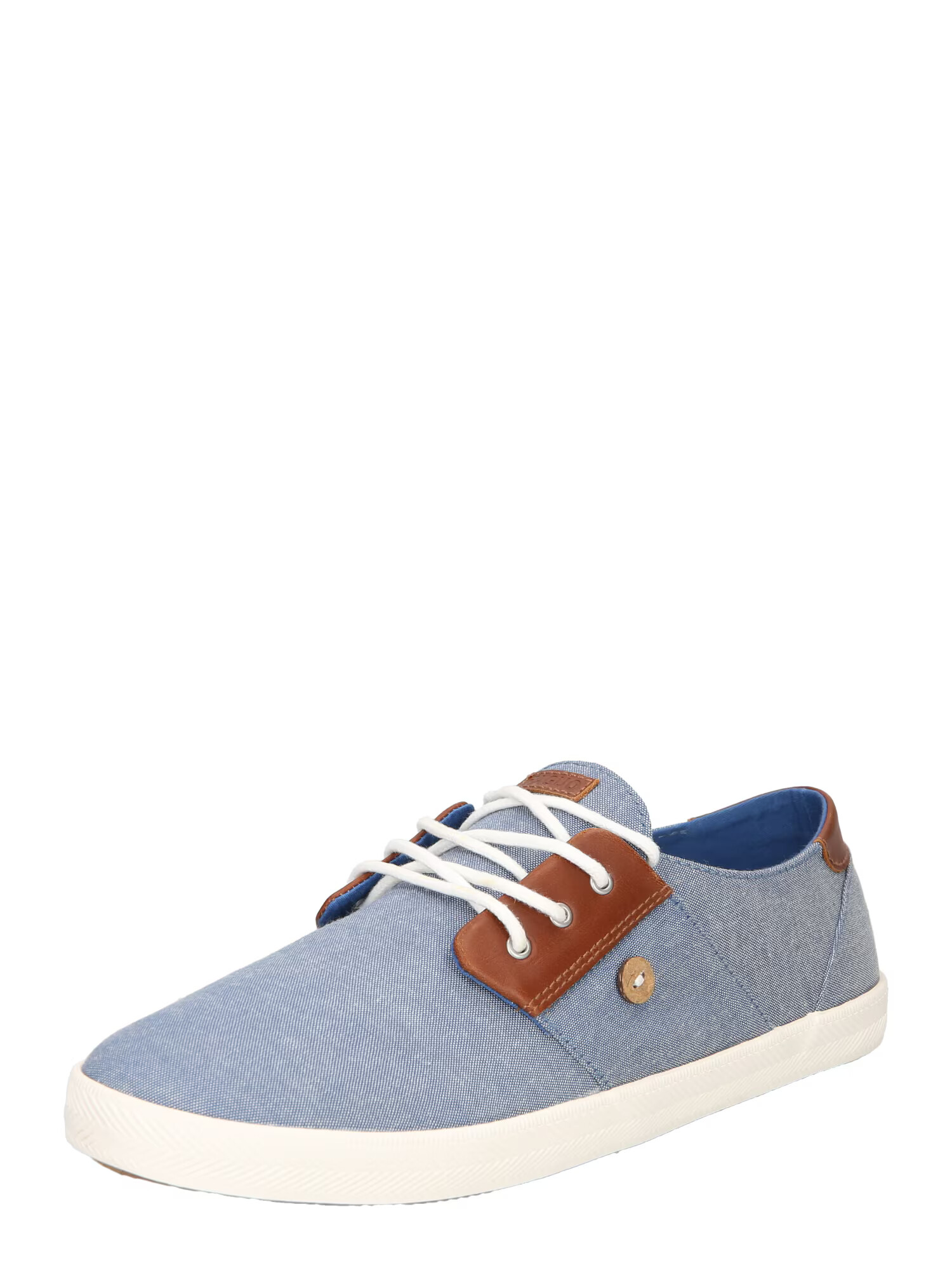 FAGUO Sneaker low 'CYPRESSME' albastru / maro coniac / alb - Pled.ro