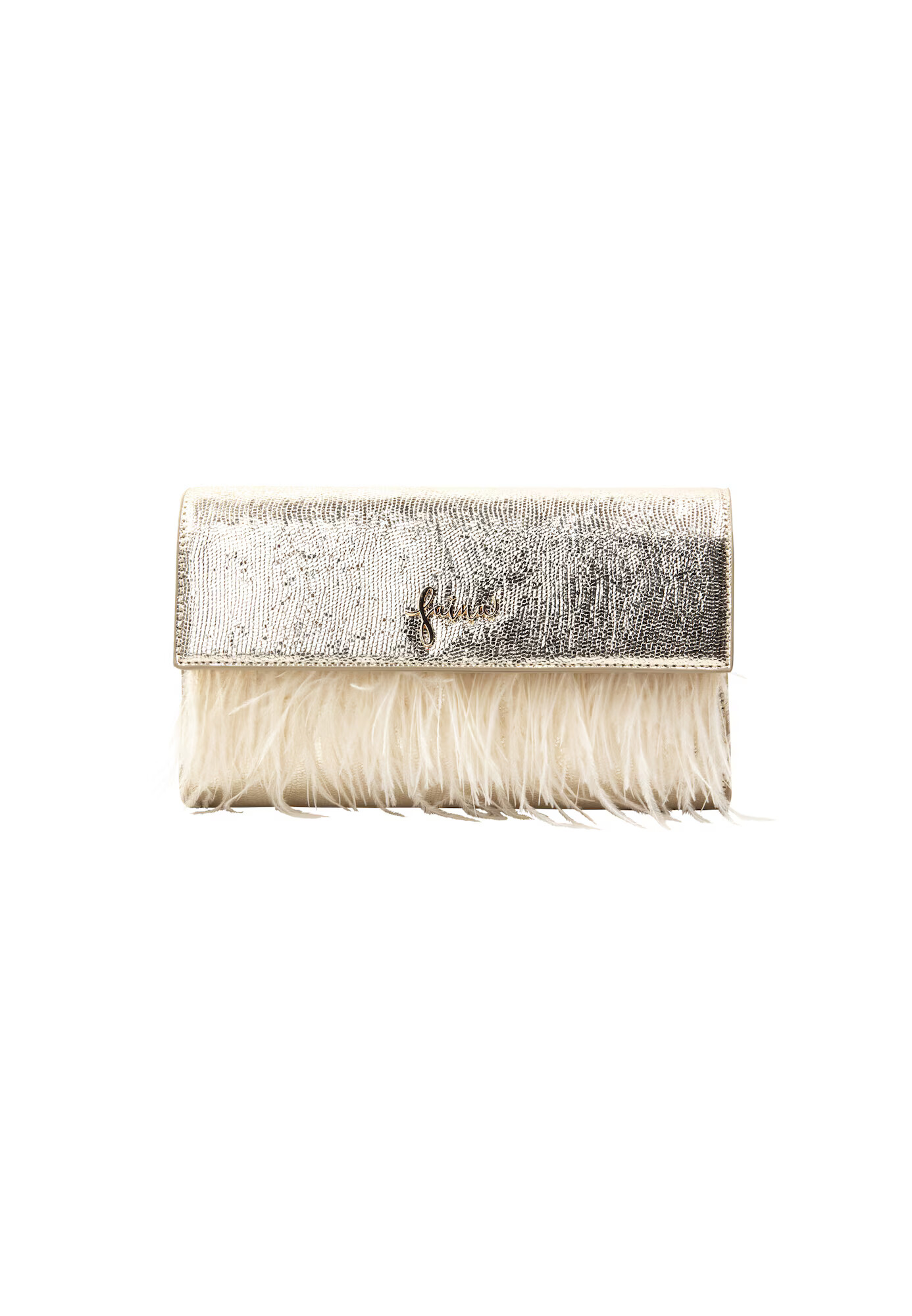 faina Clutch bej / argintiu - Pled.ro