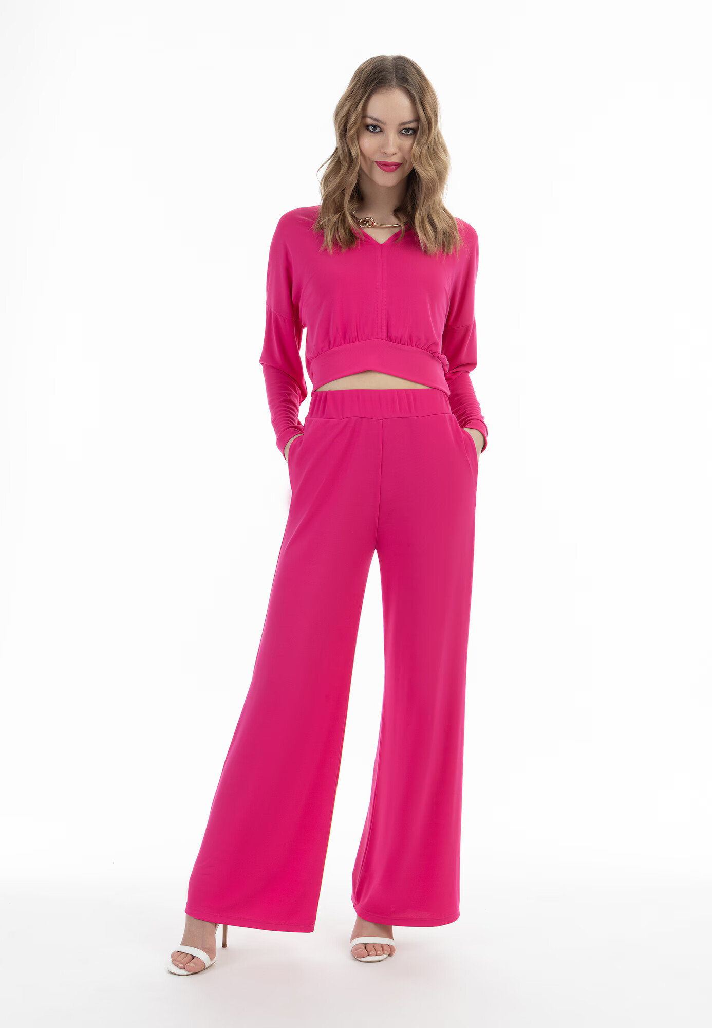 faina Pantaloni roz neon - Pled.ro