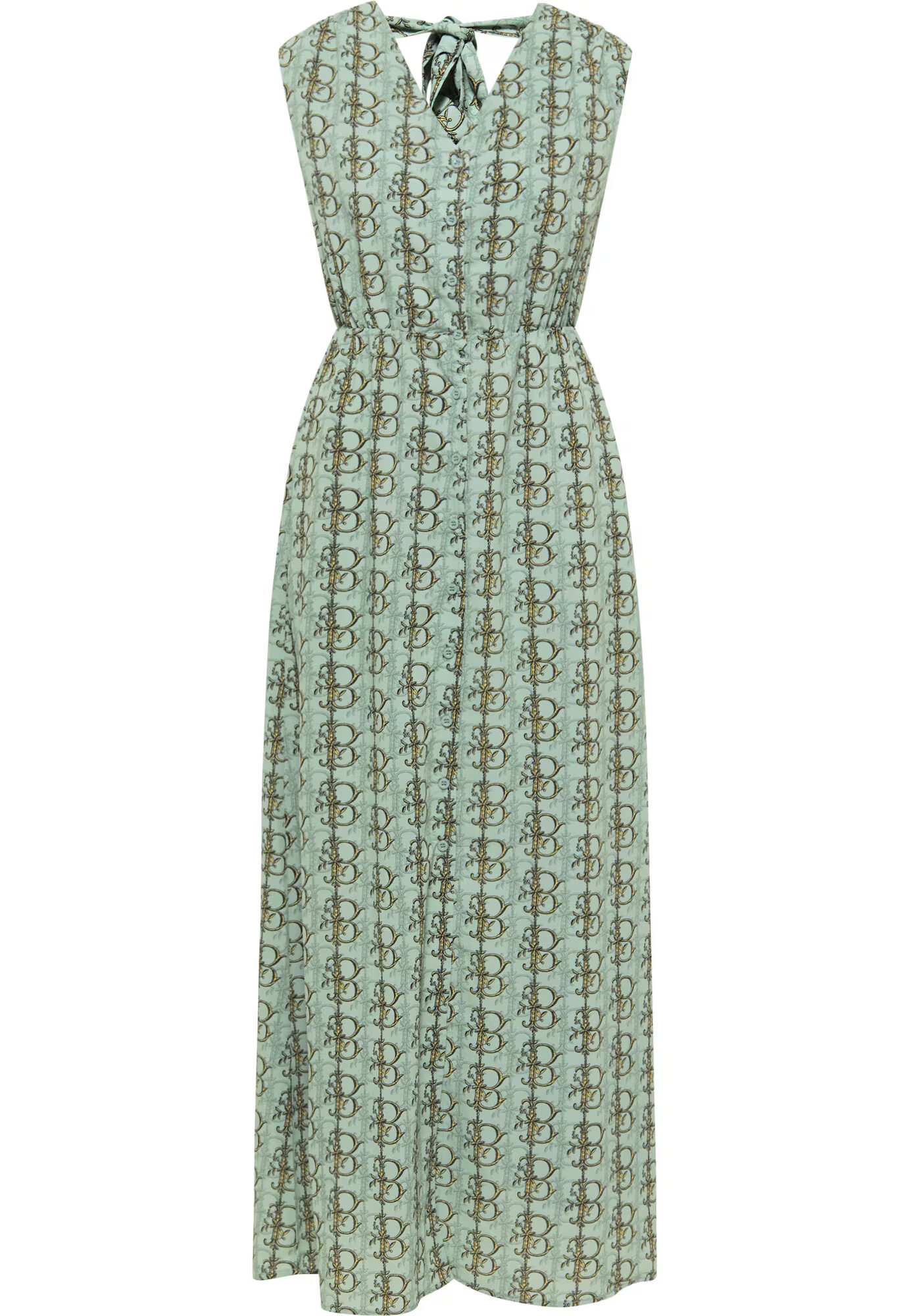 faina Rochie galben / verde mentă / verde pastel / negru - Pled.ro