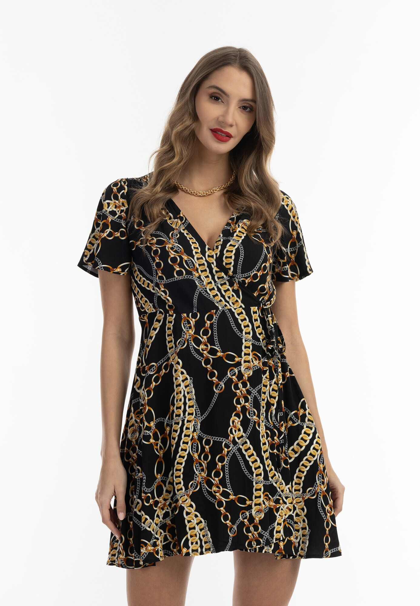 faina Rochie maro deschis / negru / alb - Pled.ro