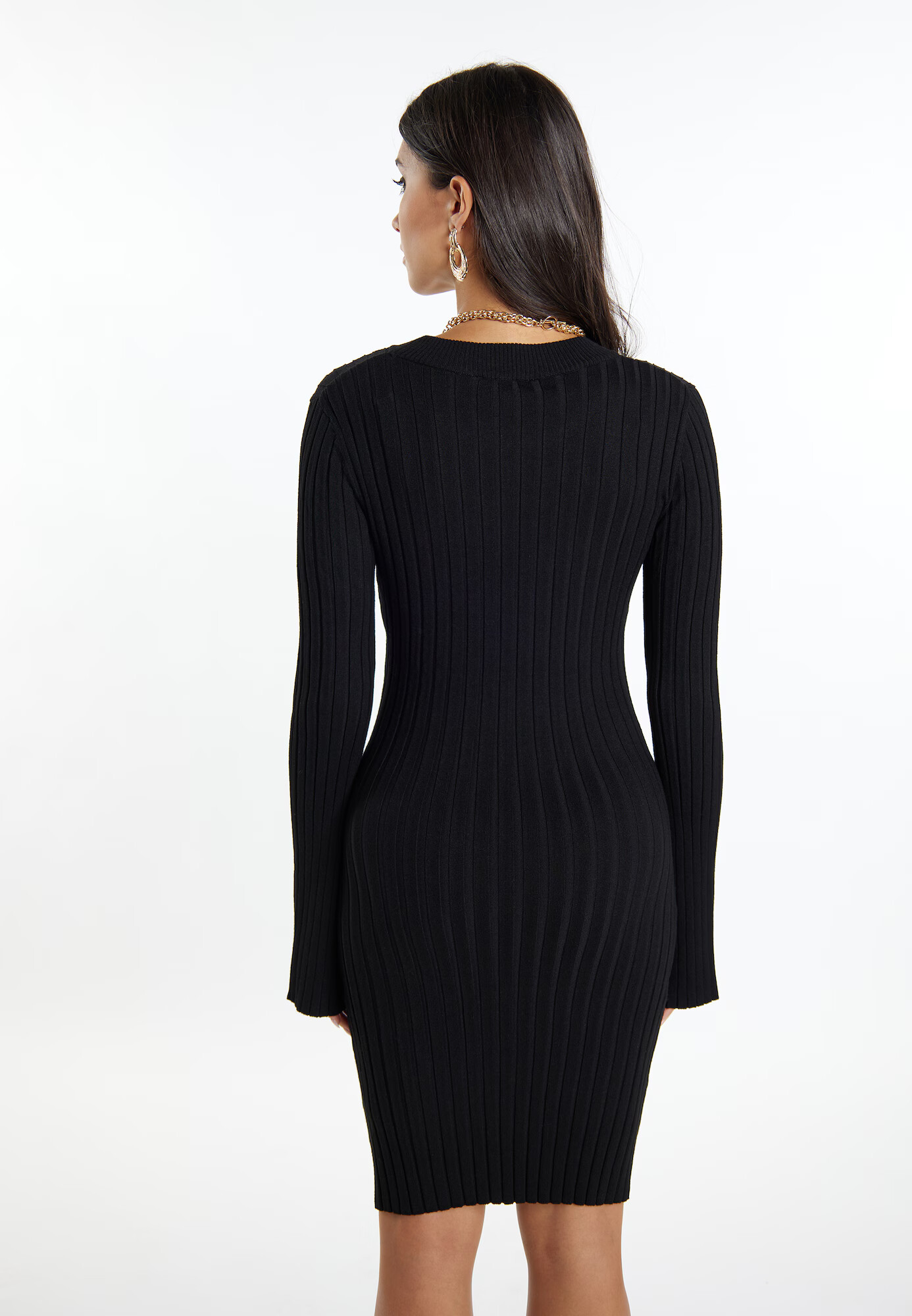 faina Rochie tricotat negru - Pled.ro