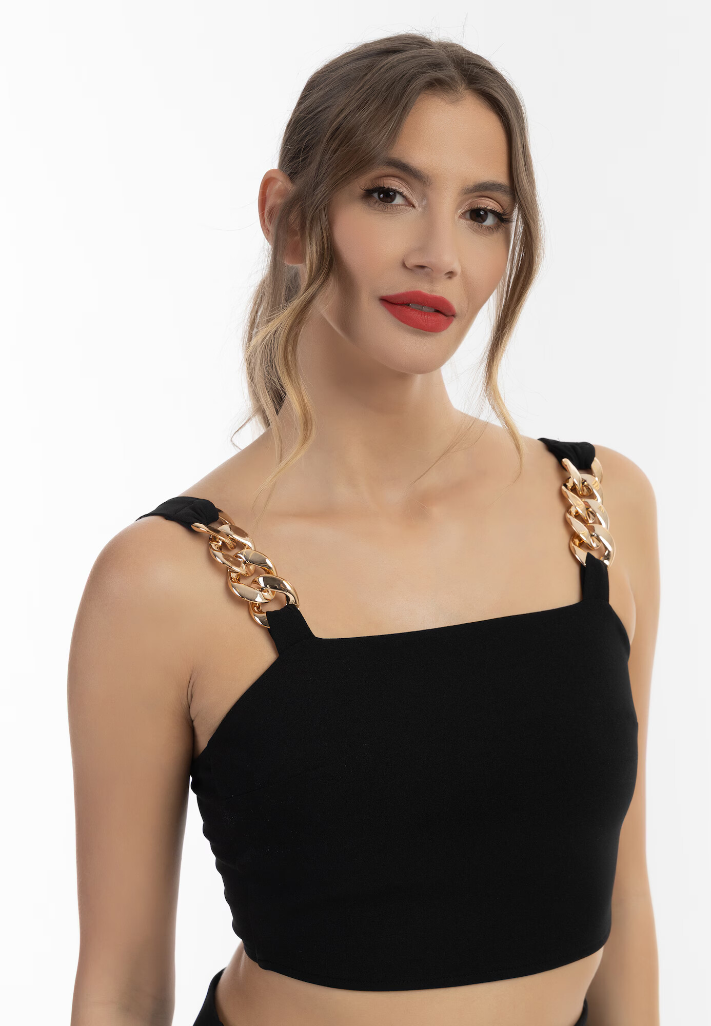 faina Top auriu / negru - Pled.ro