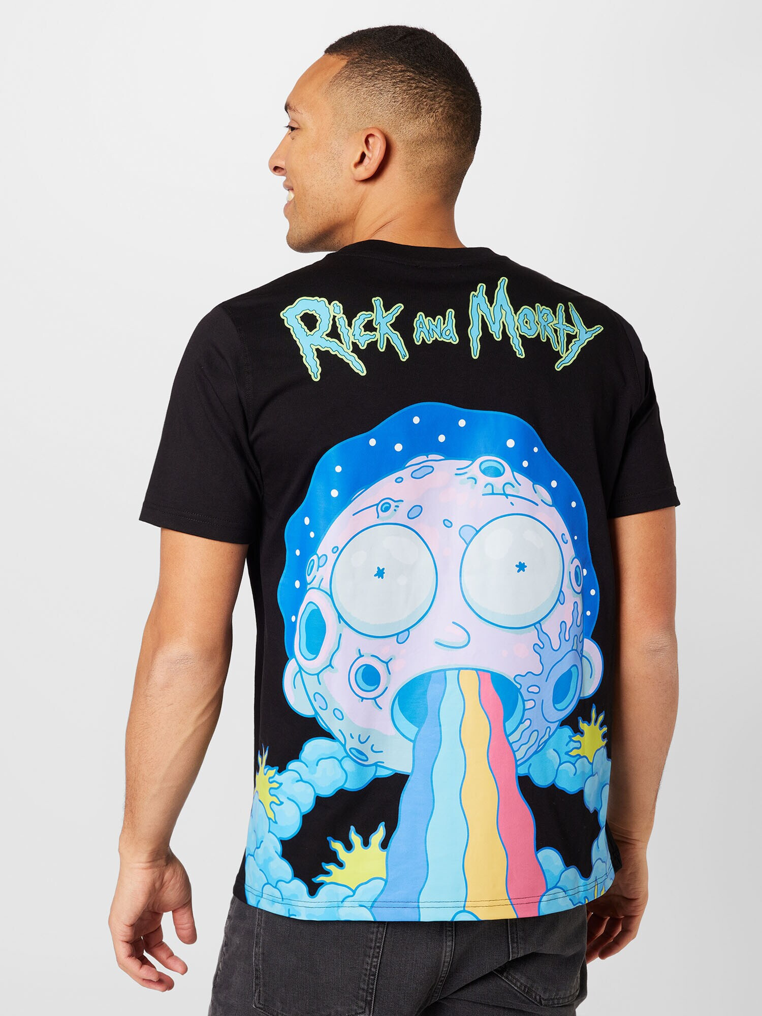 Family First Tricou 'RICK FANTASY' turcoaz / galben / roz / negru - Pled.ro