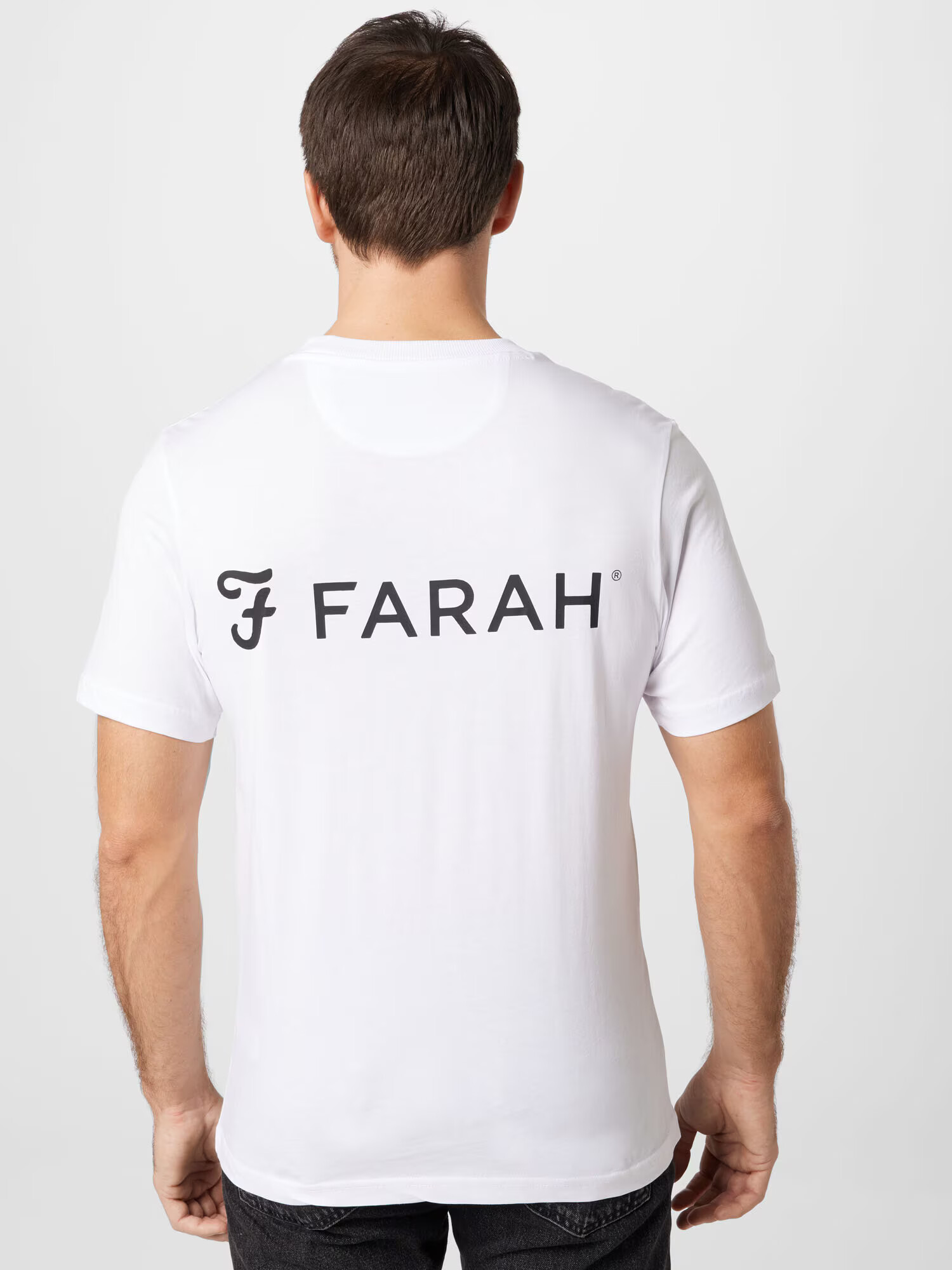 FARAH Tricou 'TRAFFORD' negru / alb - Pled.ro