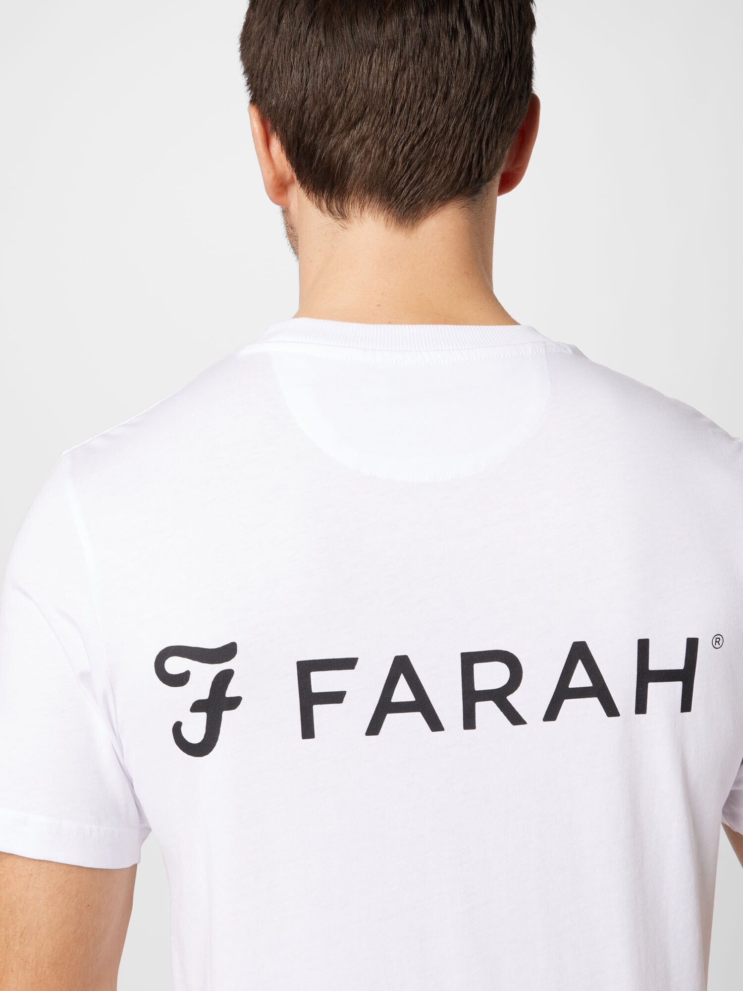 FARAH Tricou 'TRAFFORD' negru / alb - Pled.ro