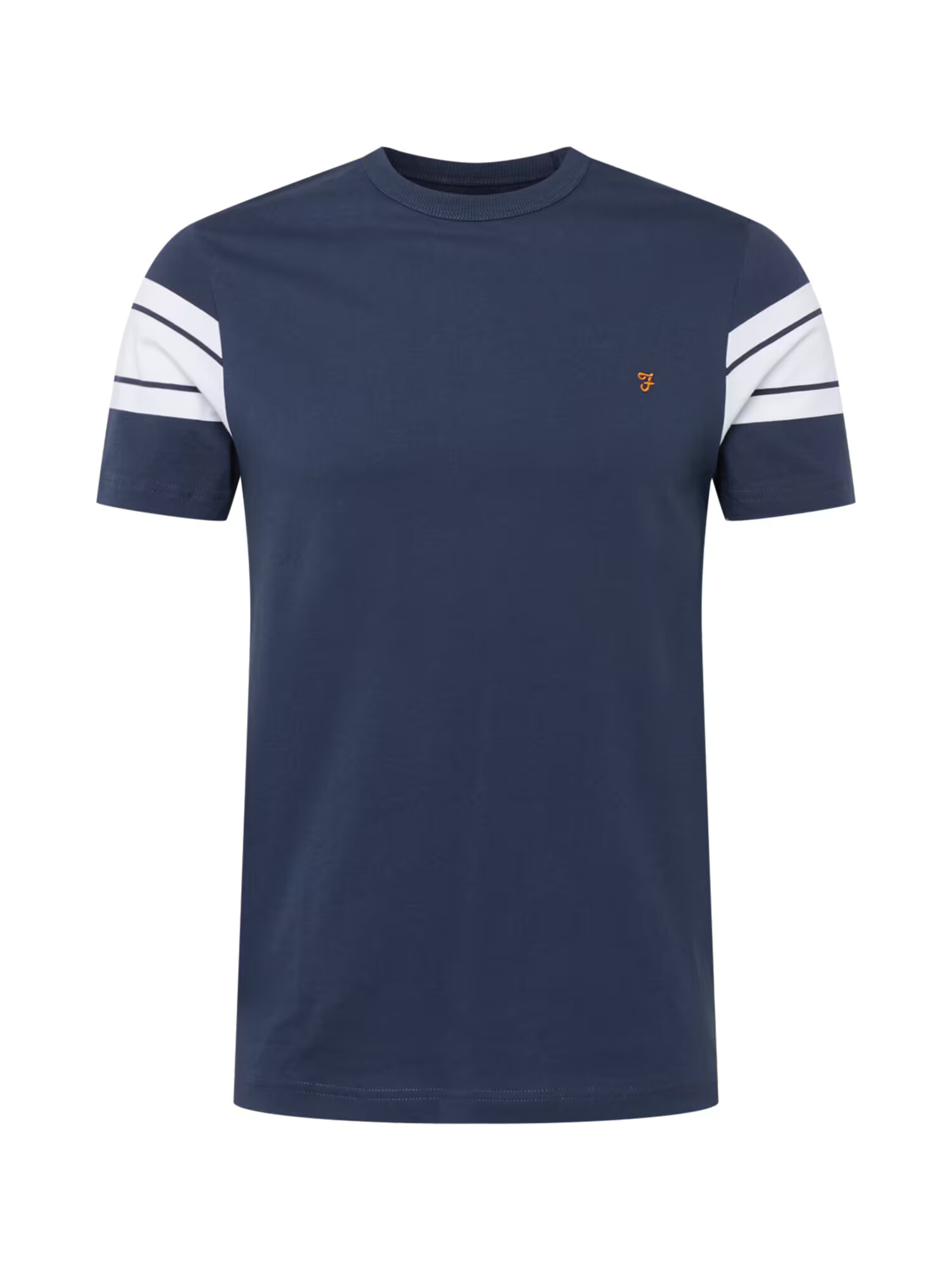 FARAH Tricou 'WEBBER' bleumarin / portocaliu / alb - Pled.ro