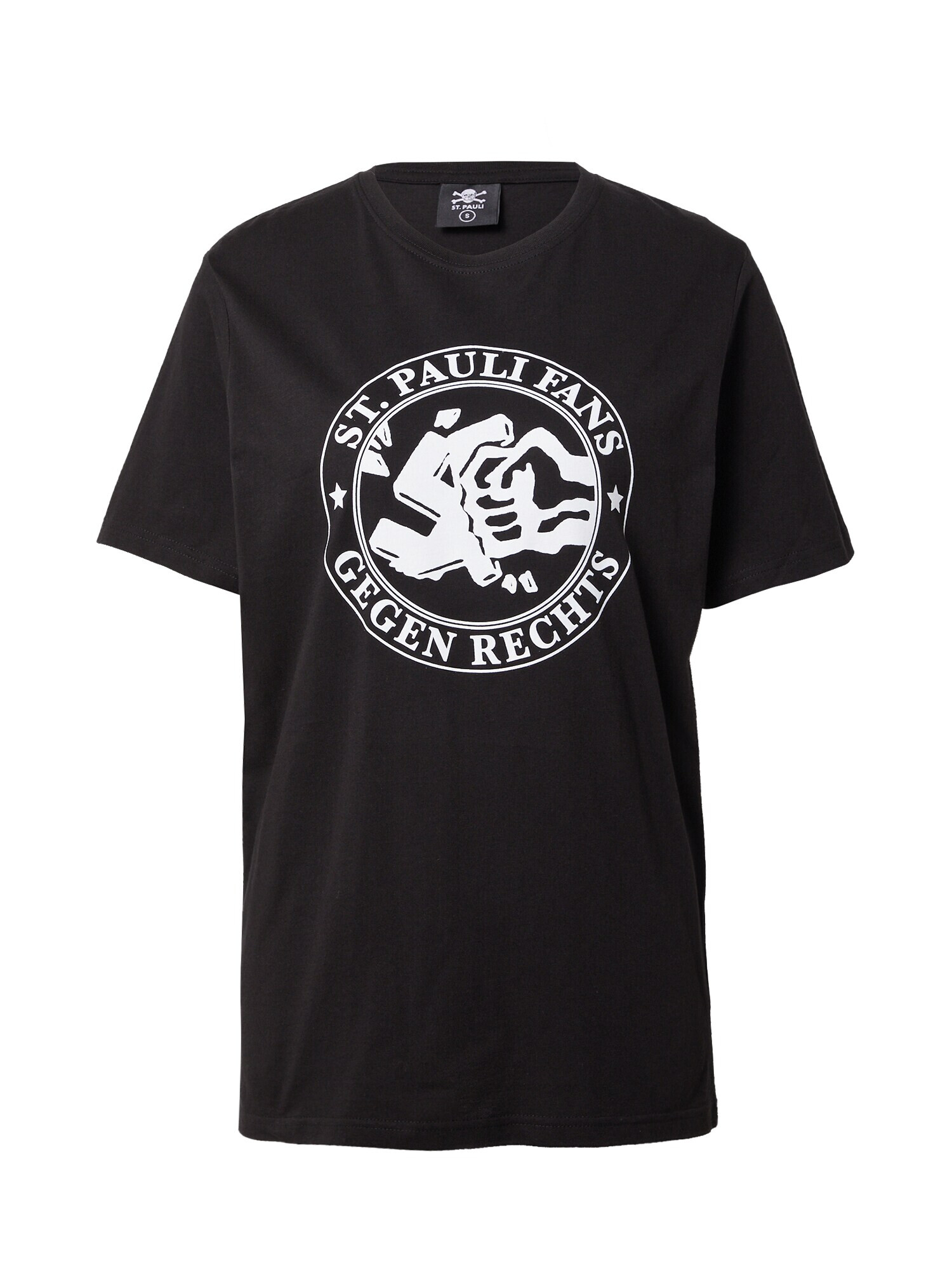 FC St. Pauli Tricou 'Gegen Rechts' gri metalic / negru / alb - Pled.ro