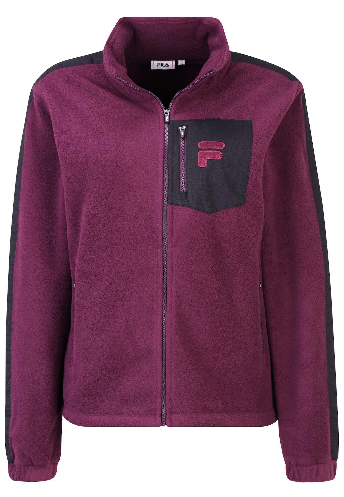 FILA Jachetă fleece 'RINA' mov prună / negru - Pled.ro