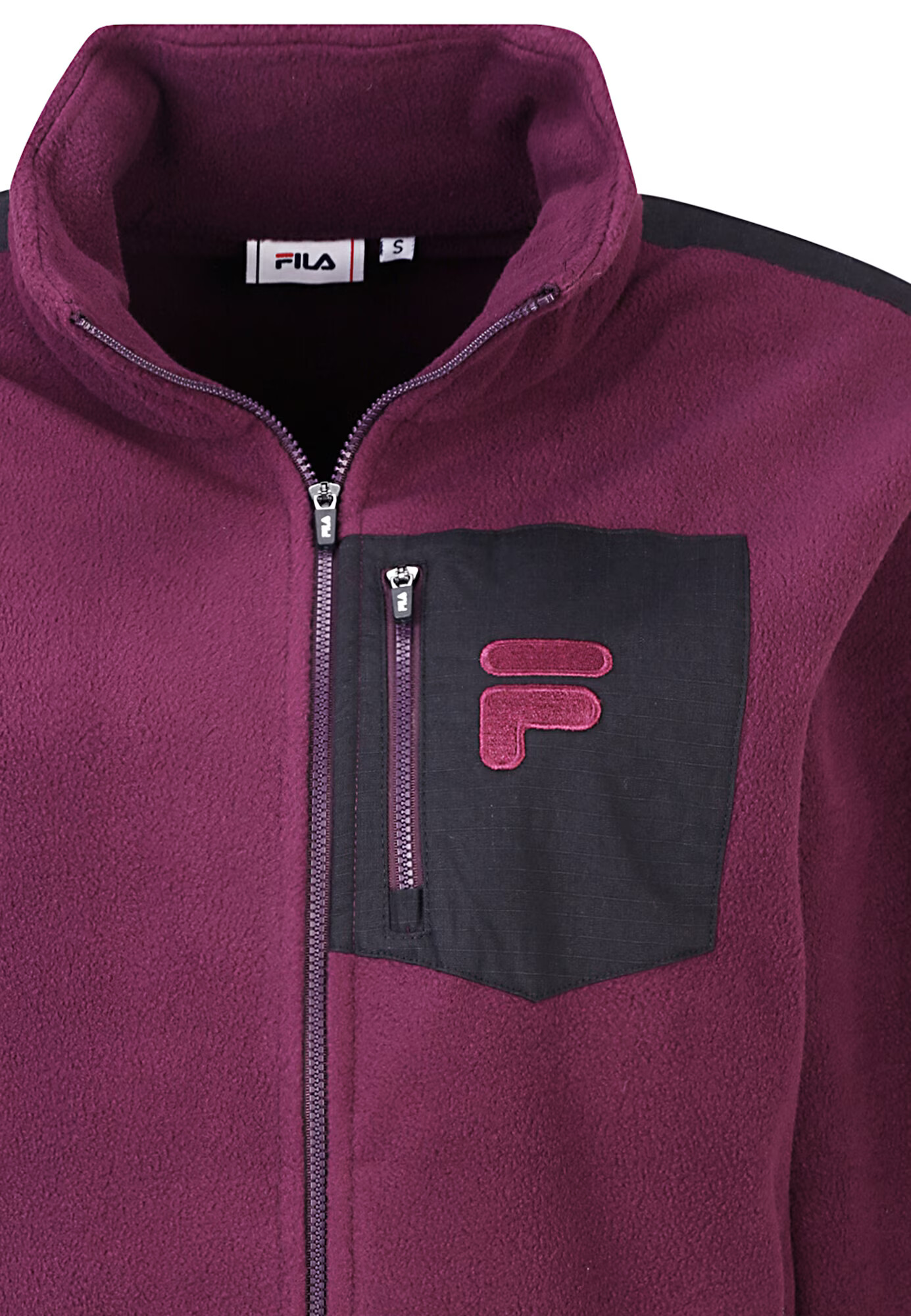 FILA Jachetă fleece 'RINA' mov prună / negru - Pled.ro