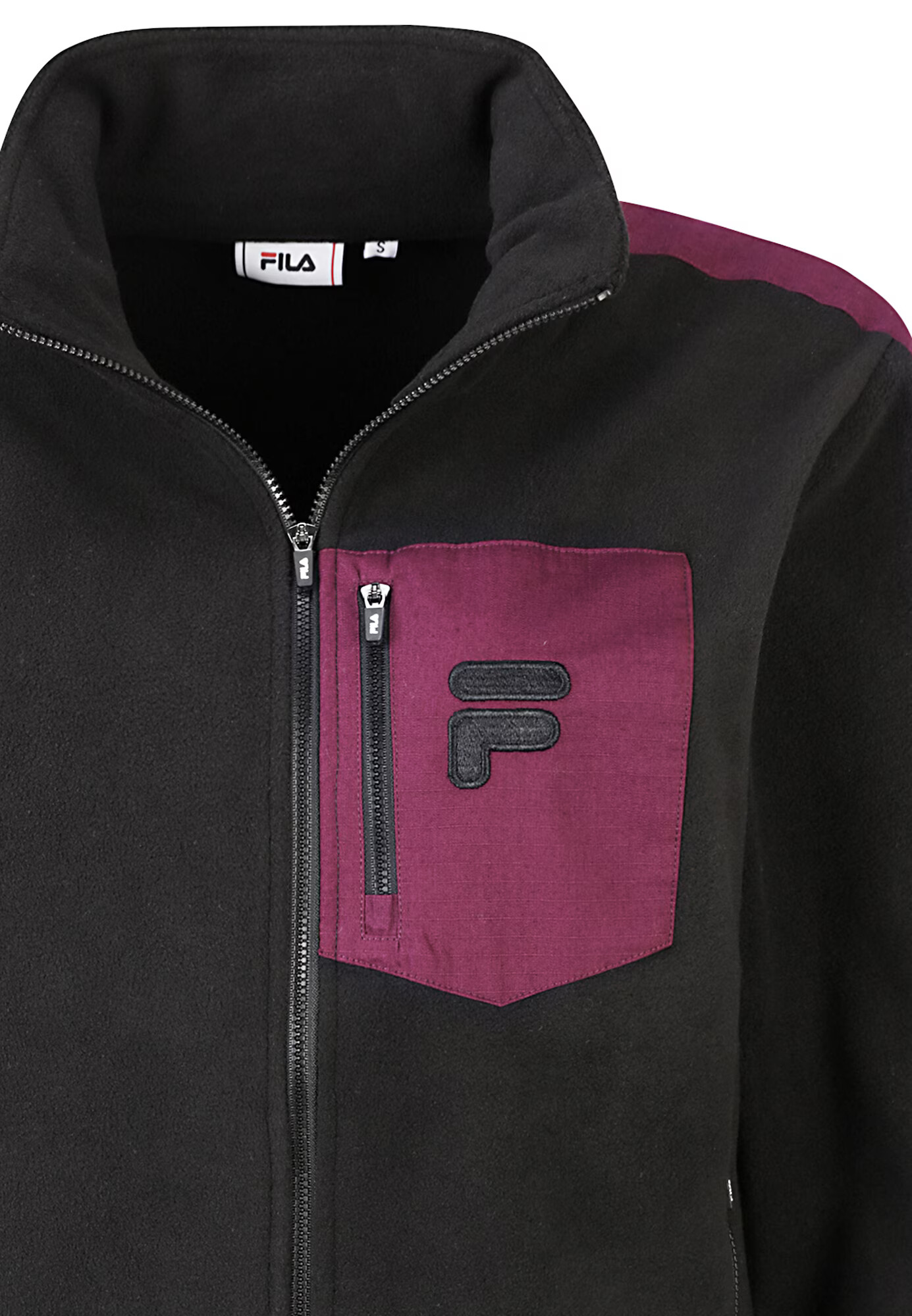 FILA Jachetă fleece 'Rina' mov zmeură / negru - Pled.ro