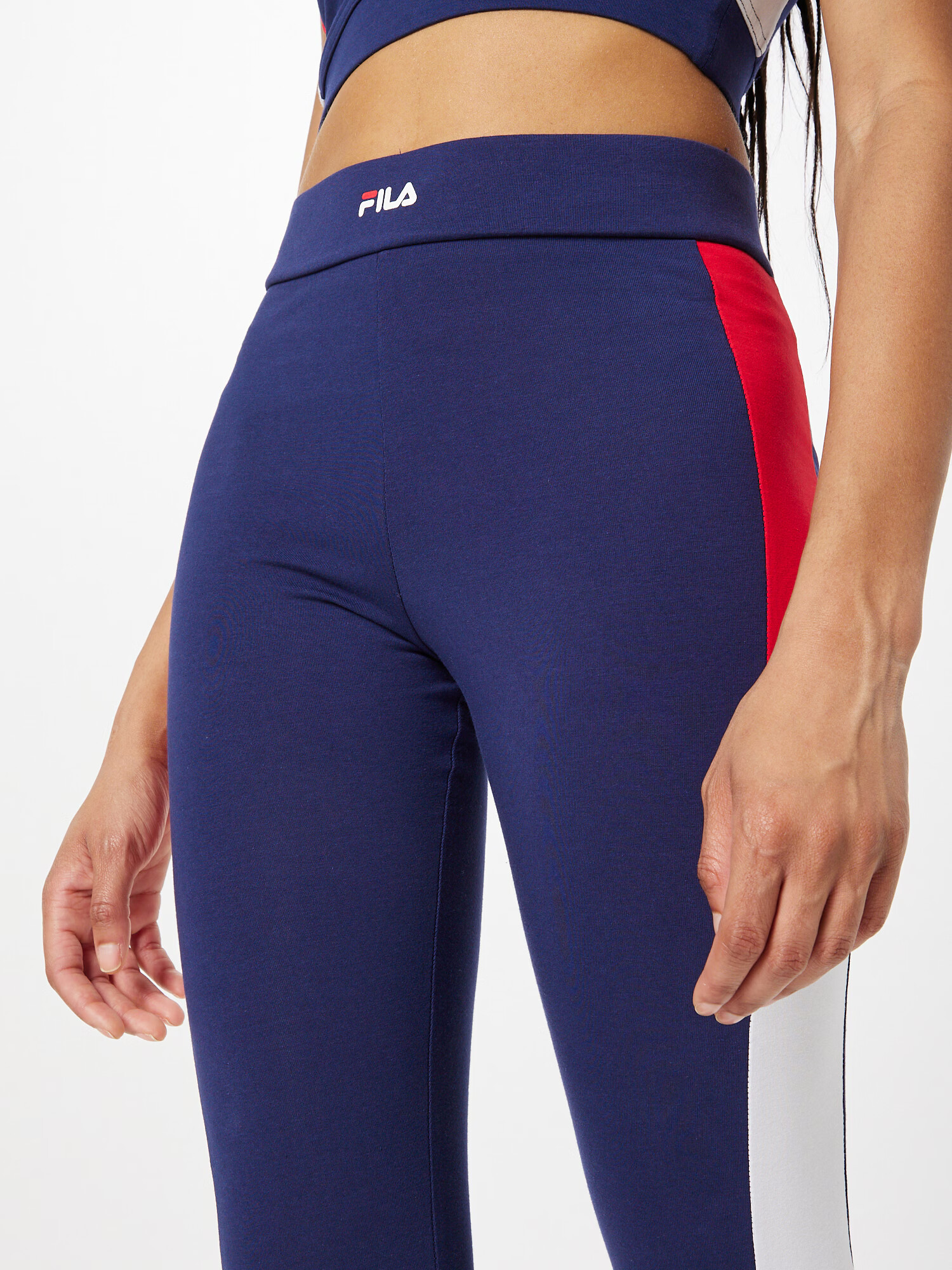 FILA Leggings albastru închis / roșu deschis / alb - Pled.ro