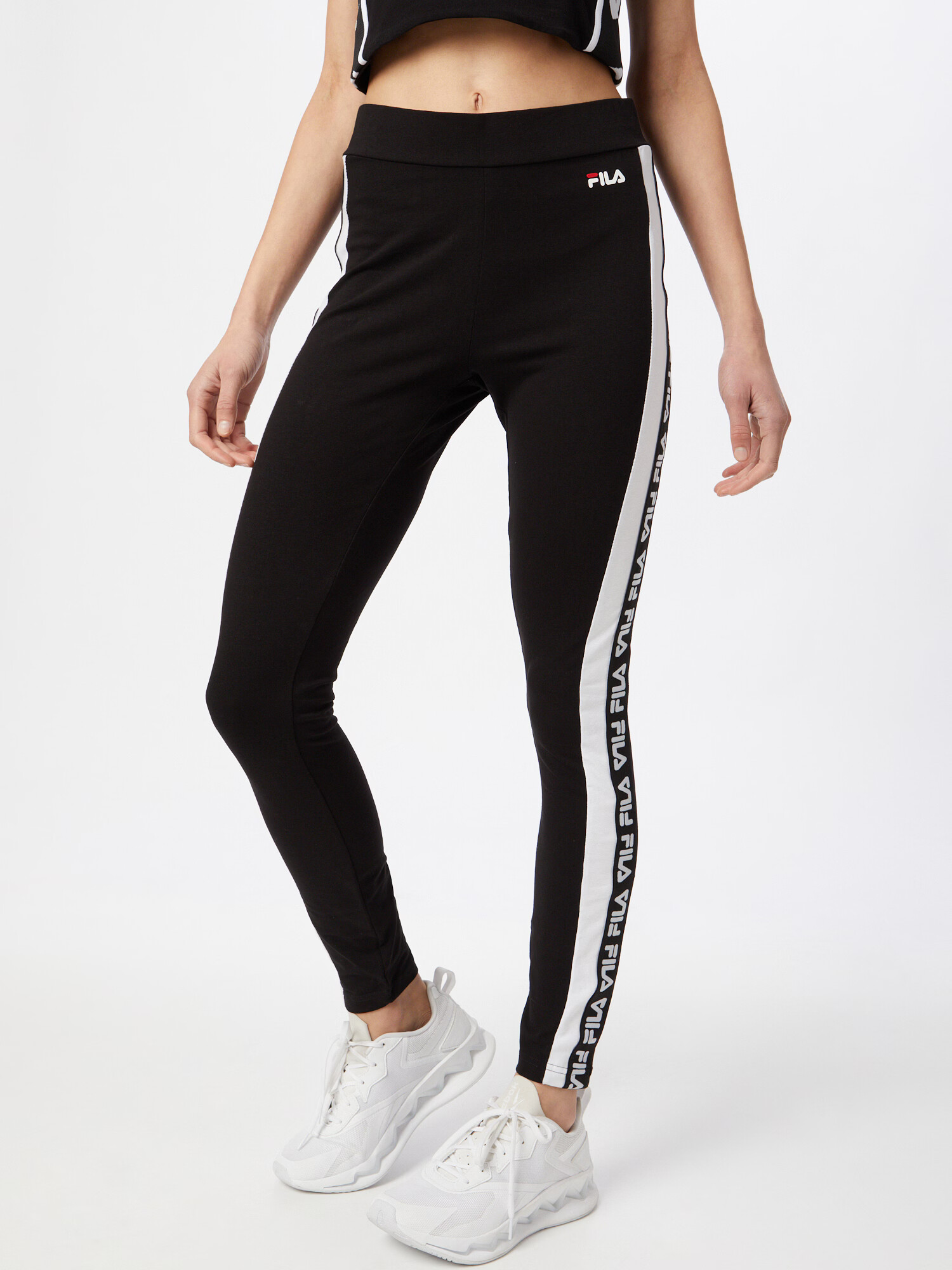 FILA Leggings 'TASYA' negru / alb - Pled.ro