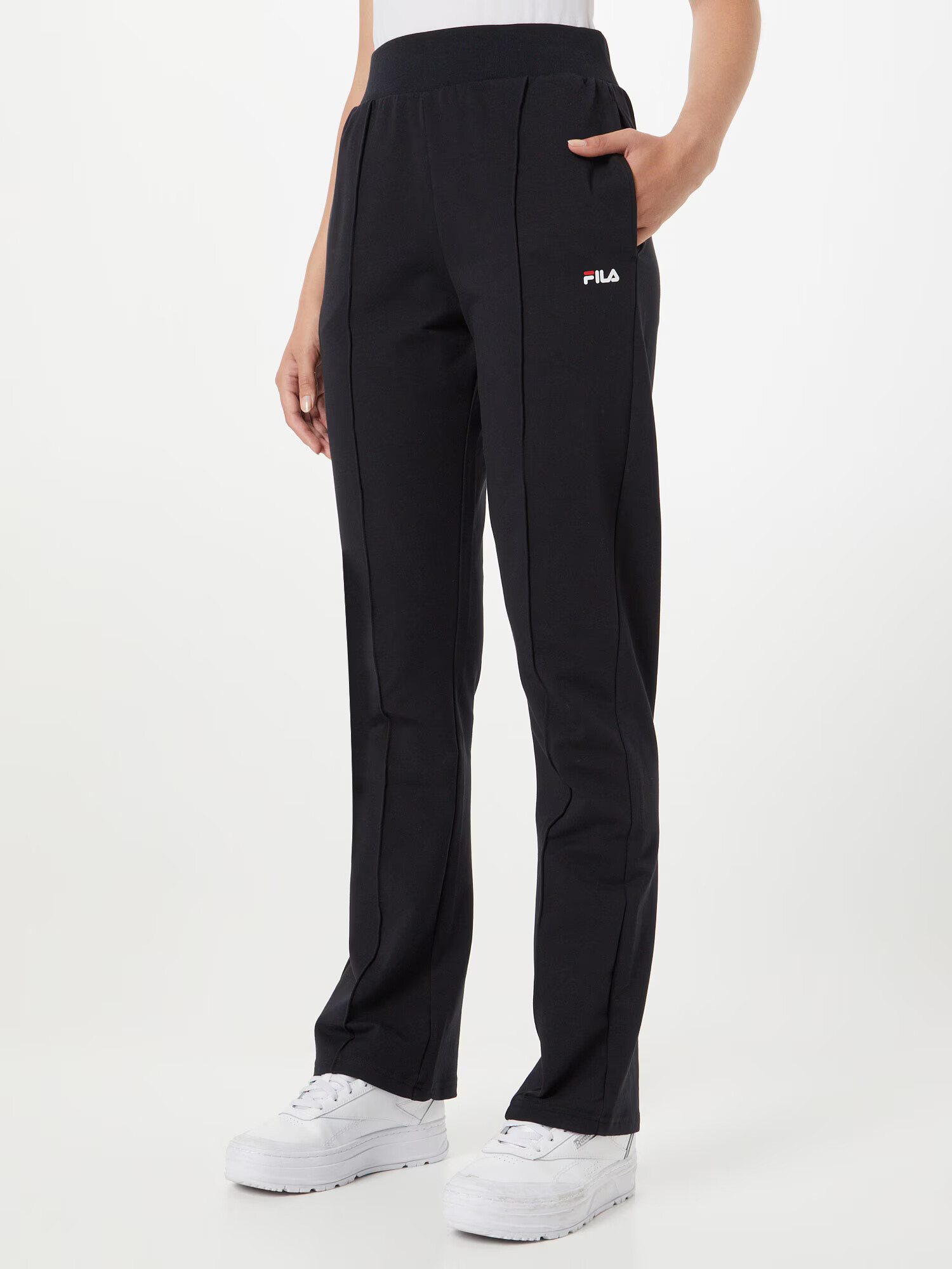 FILA Pantaloni 'BURGAS' negru / alb - Pled.ro