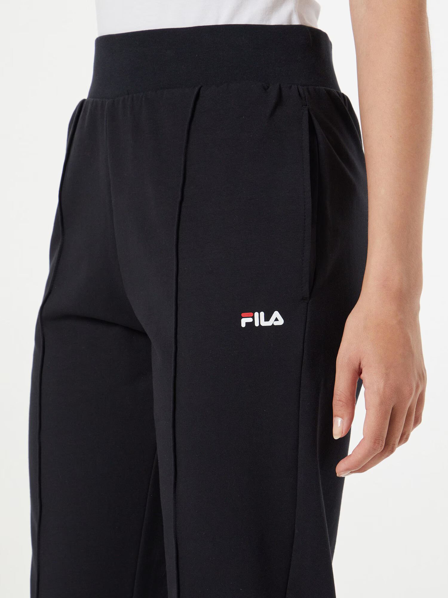 FILA Pantaloni 'BURGAS' negru / alb - Pled.ro