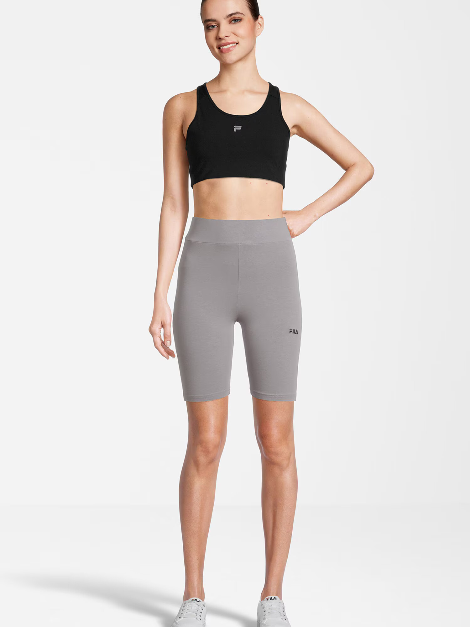 FILA Leggings 'BUCKAUTAL' gri fumuriu / negru - Pled.ro