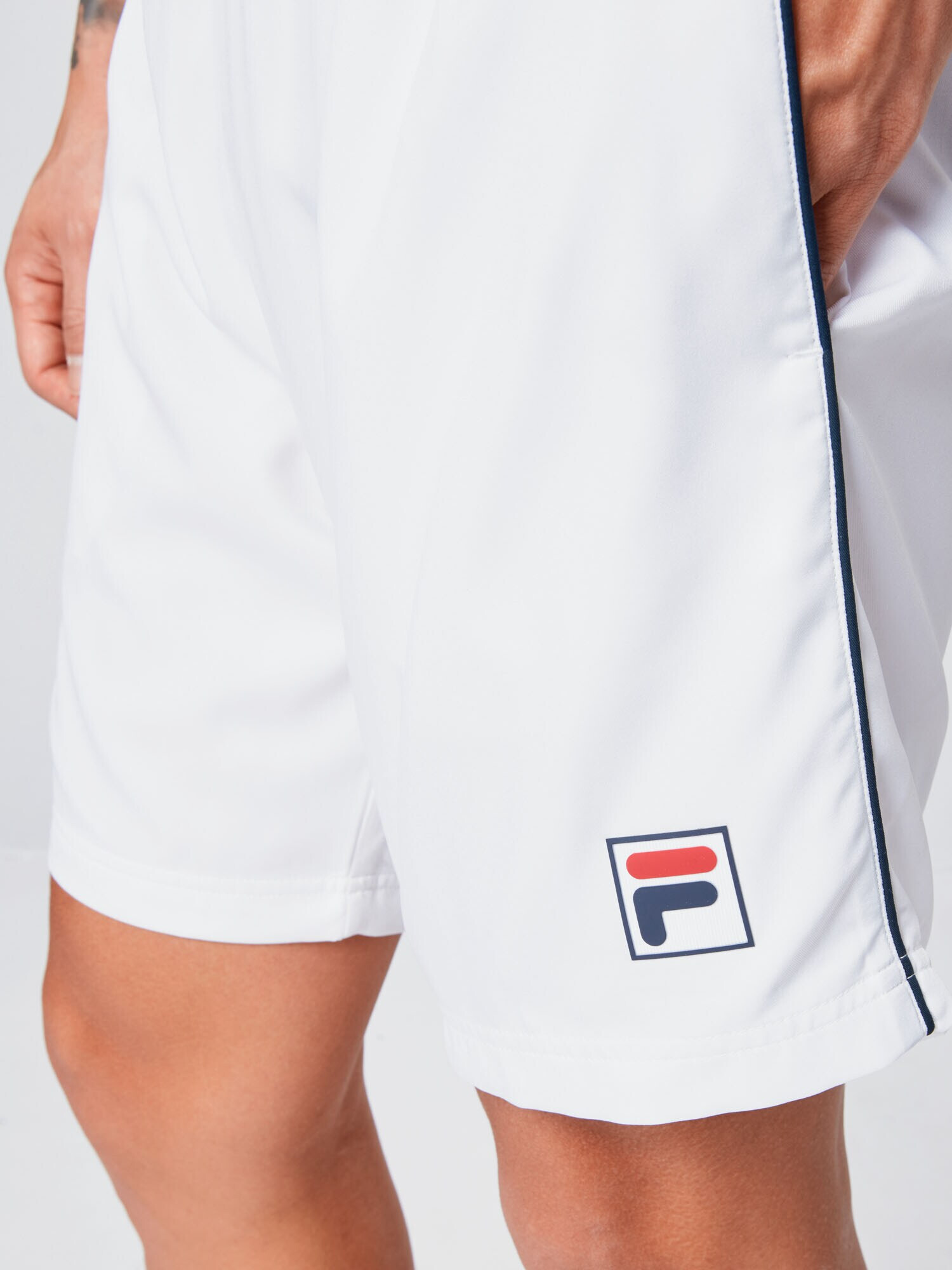 FILA Pantaloni sport 'Leon' bleumarin / roșu / alb - Pled.ro