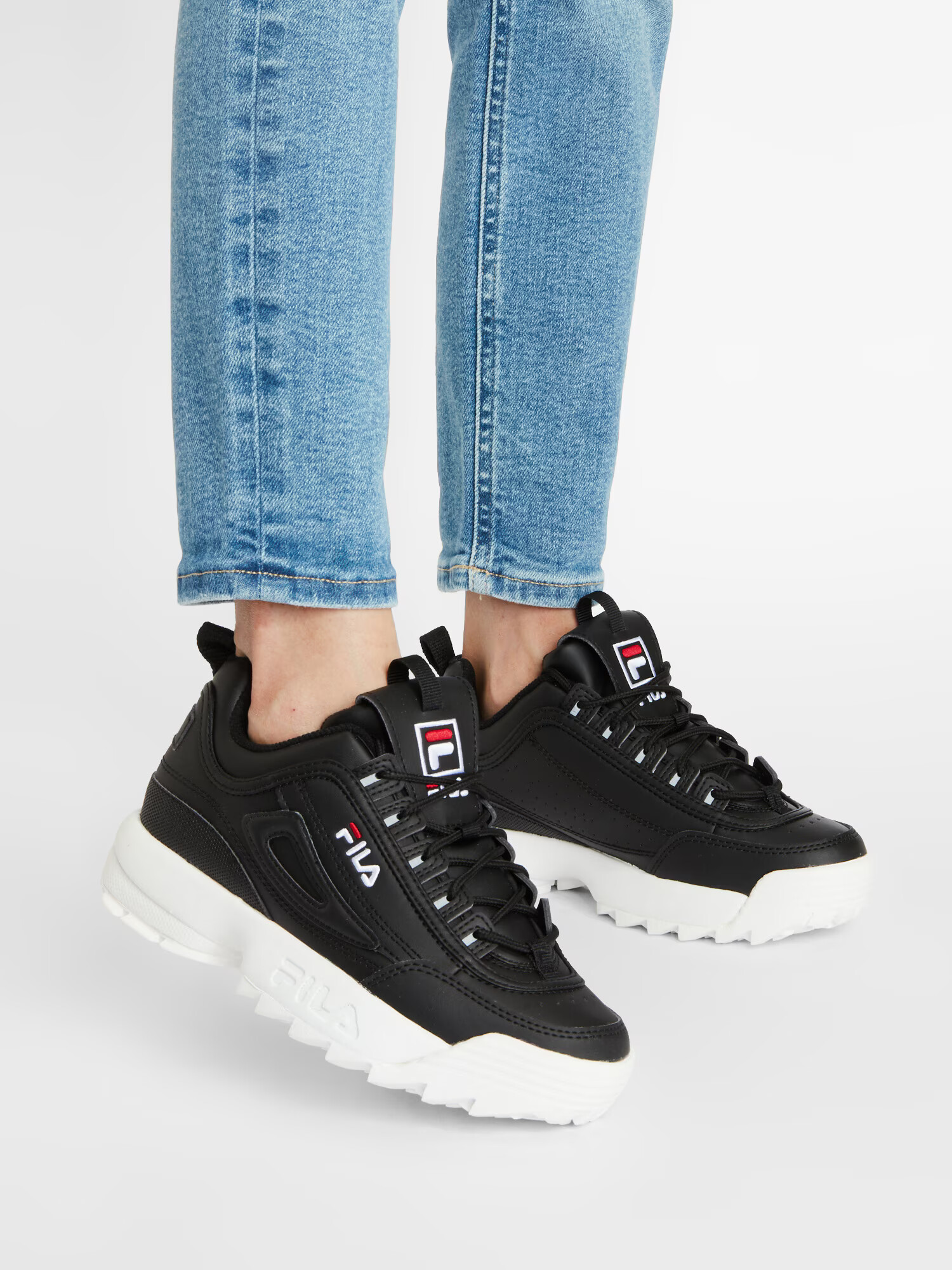 FILA Sneaker low 'Disruptor' roșu deschis / negru / alb - Pled.ro