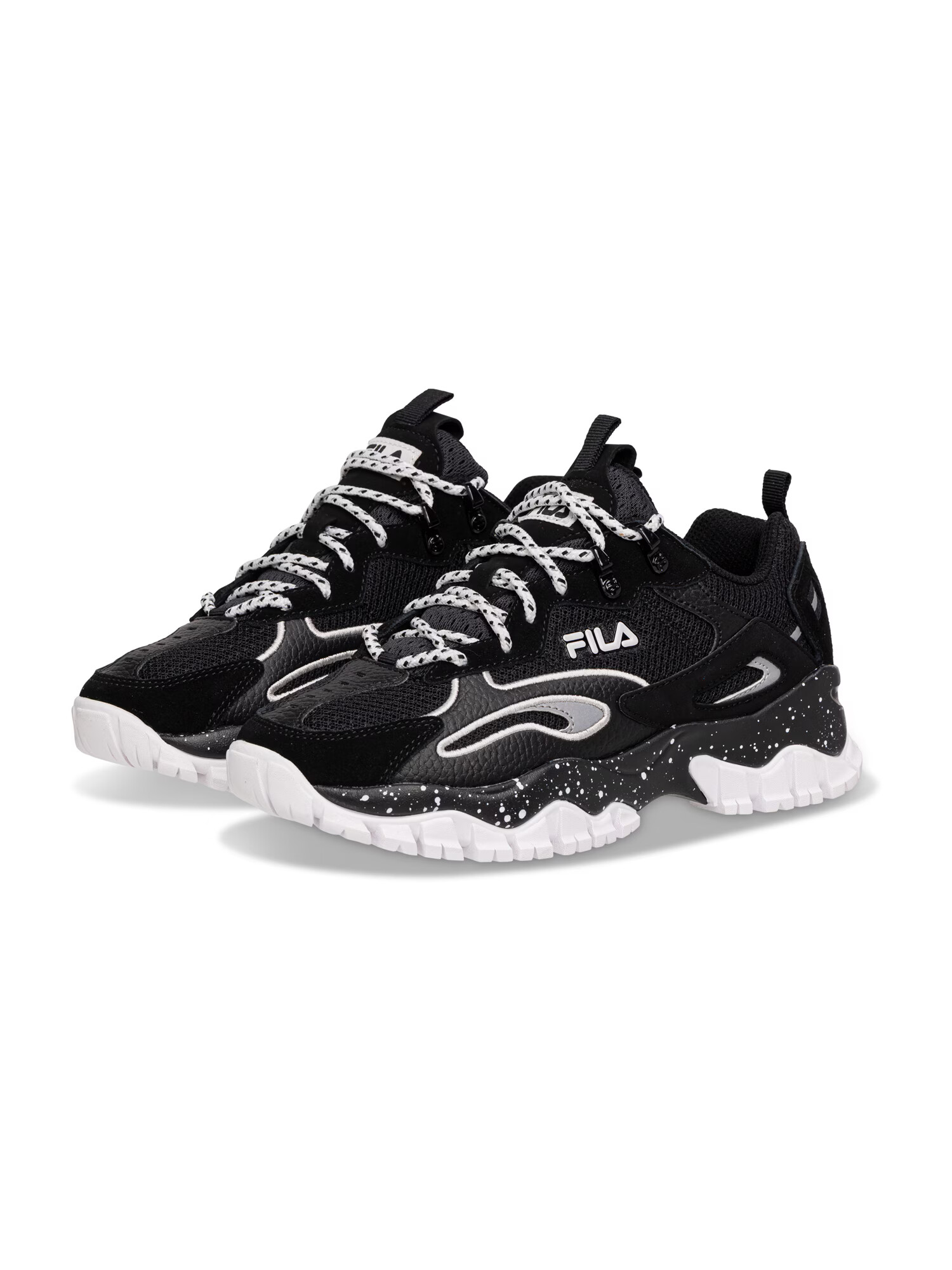 FILA Sneaker low 'RAY TRACER ' negru / argintiu / alb - Pled.ro